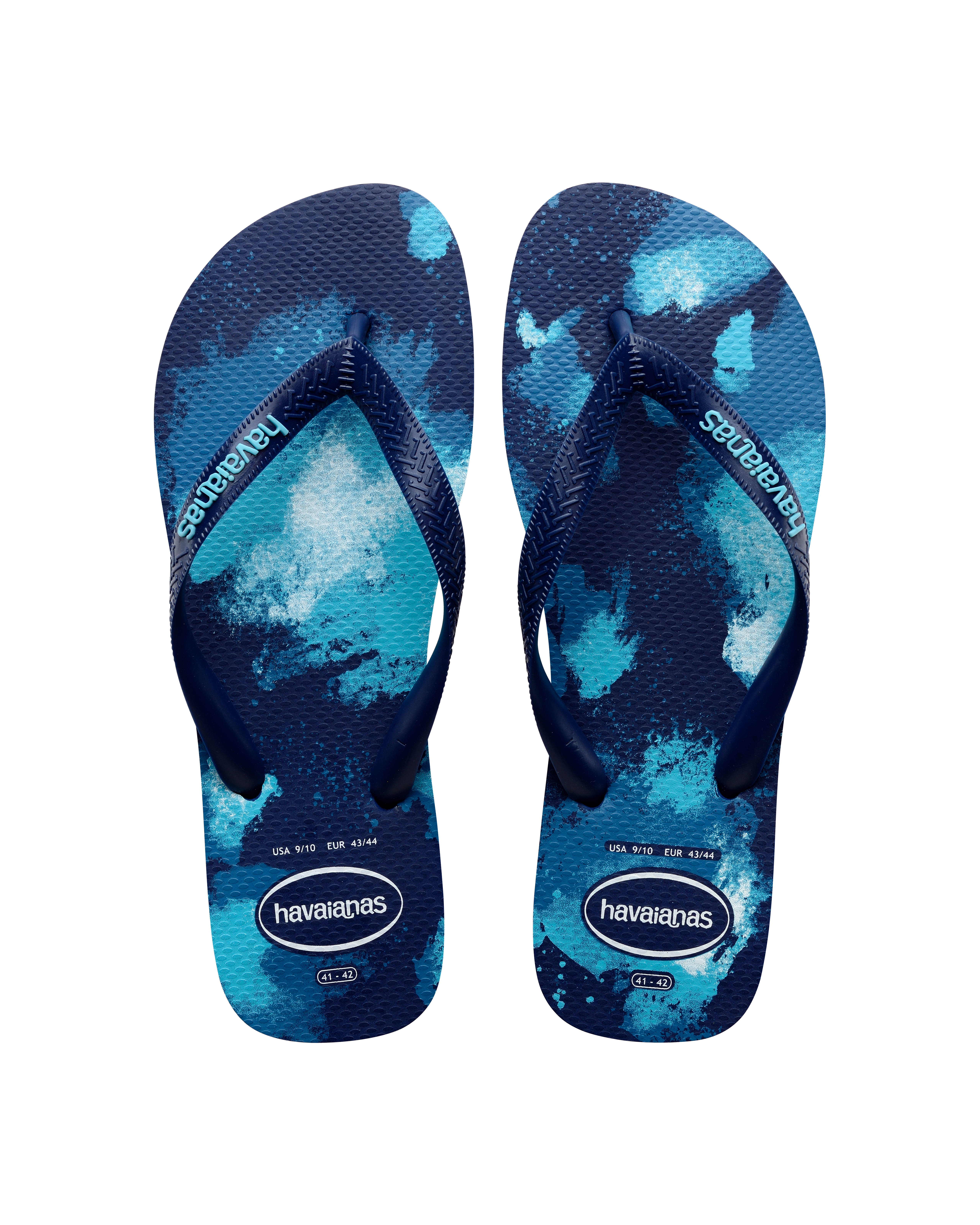 Top Camu blu con logo azzurro