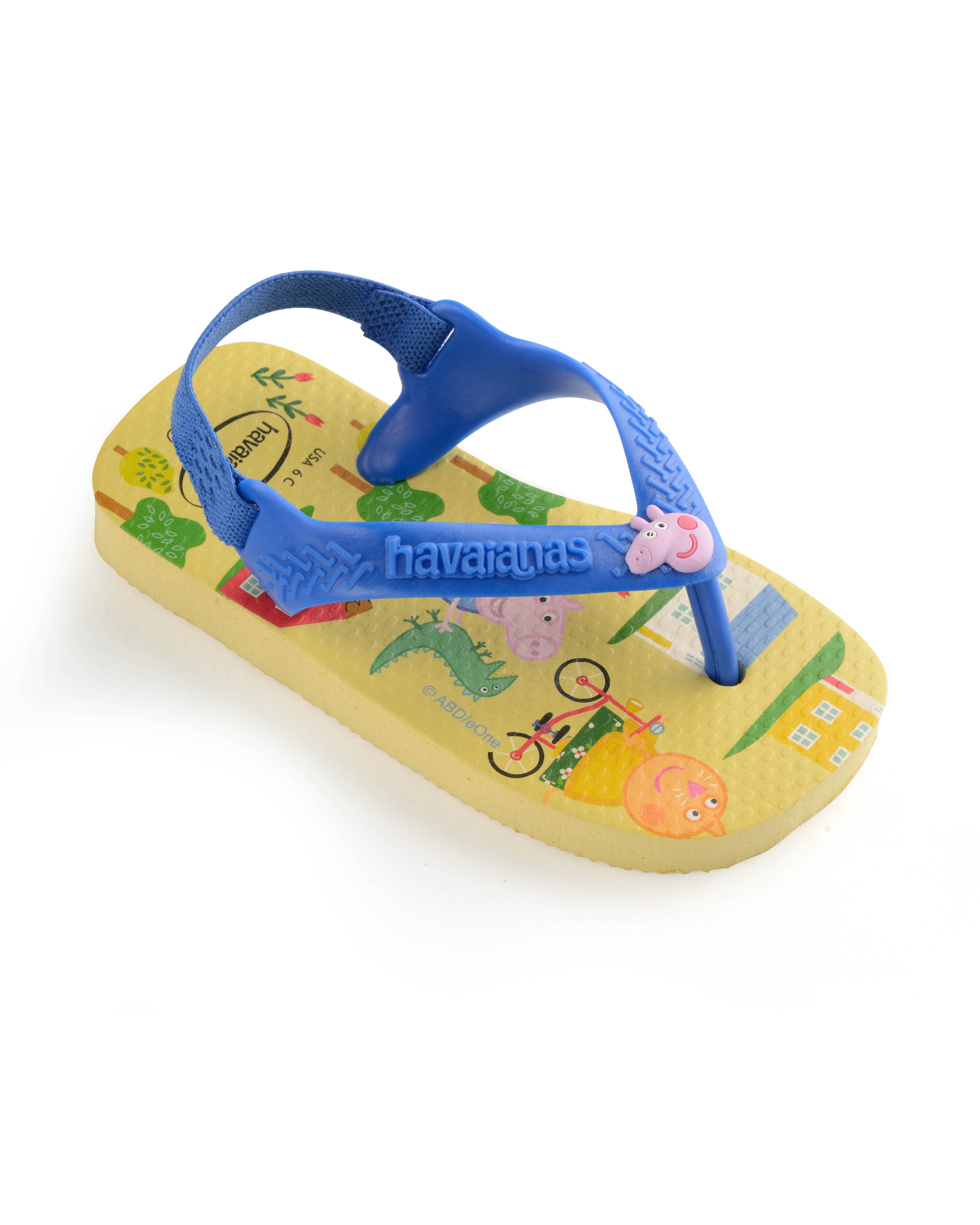 Havaianas Baby Peppa Pig verde lime con fascetta celeste  image
