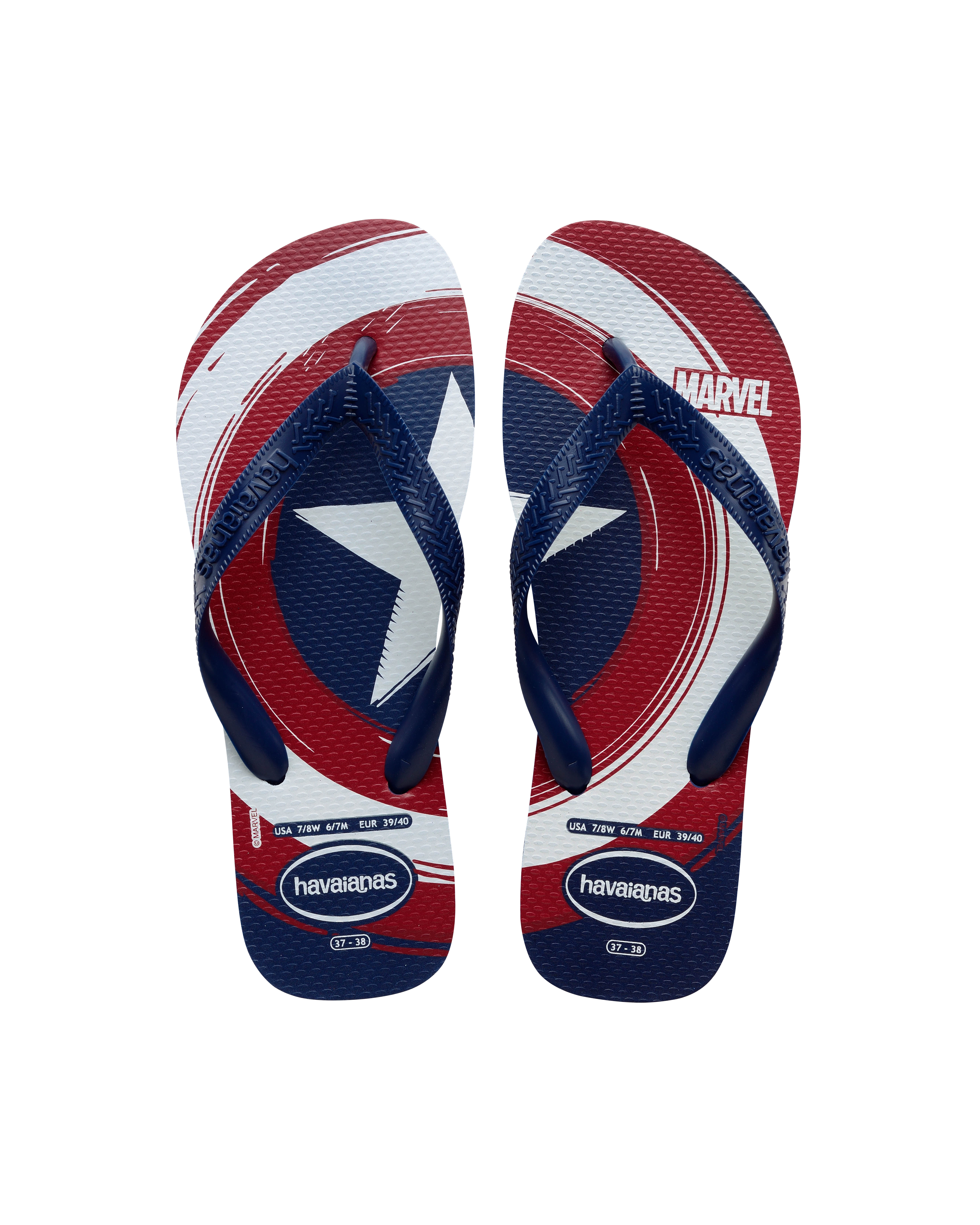 Havaianas Top Marvel Logomania in fantasia Captain America 