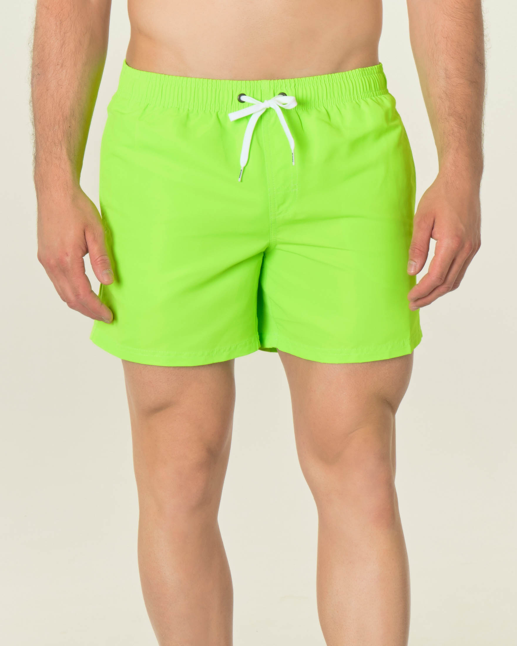 Boxer mare Sundek corto verde fluo con arcobaleno ottanio celeste e bianco