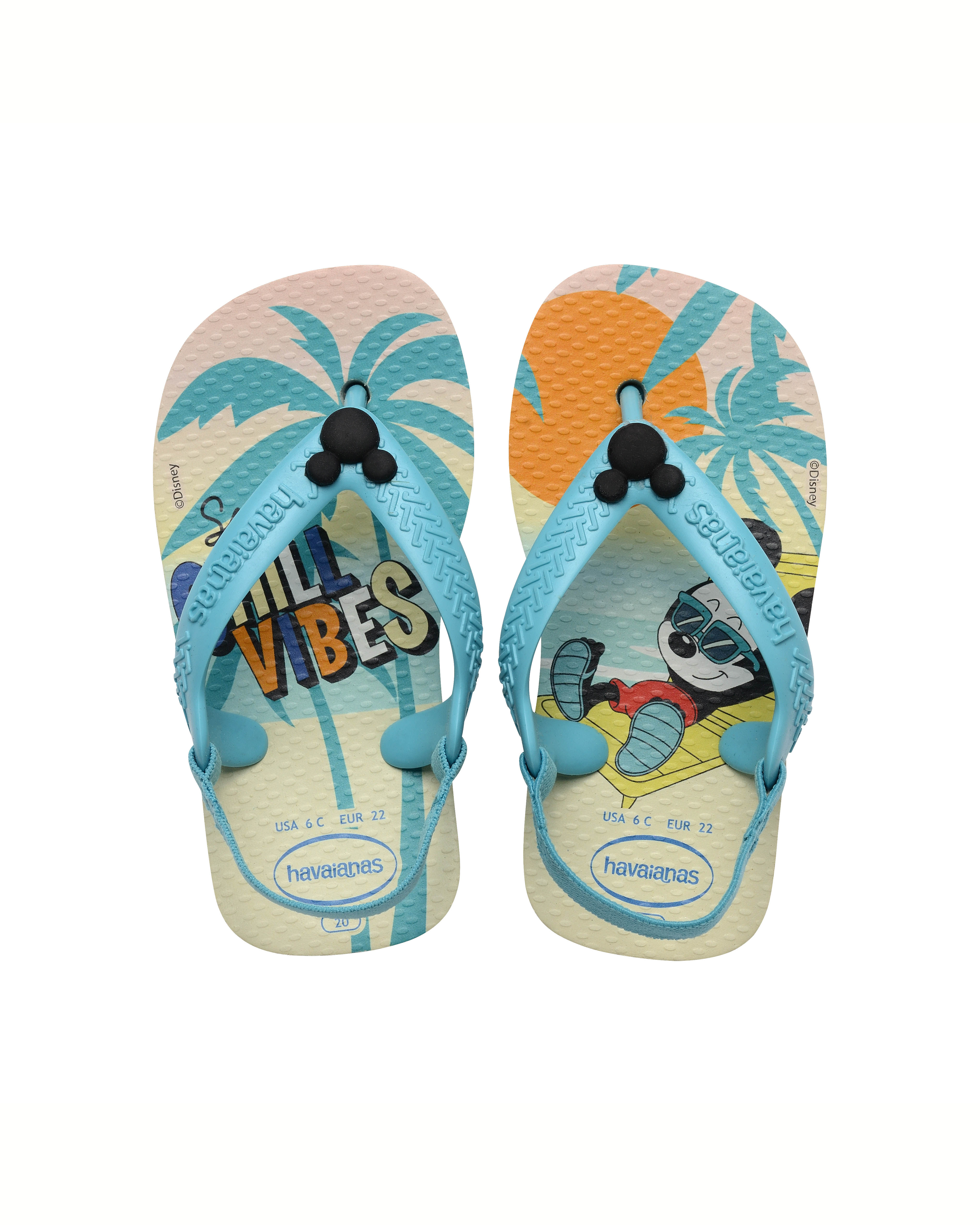 Havaianas Kids Disney Classics azzurra con stampa grafica Topolino