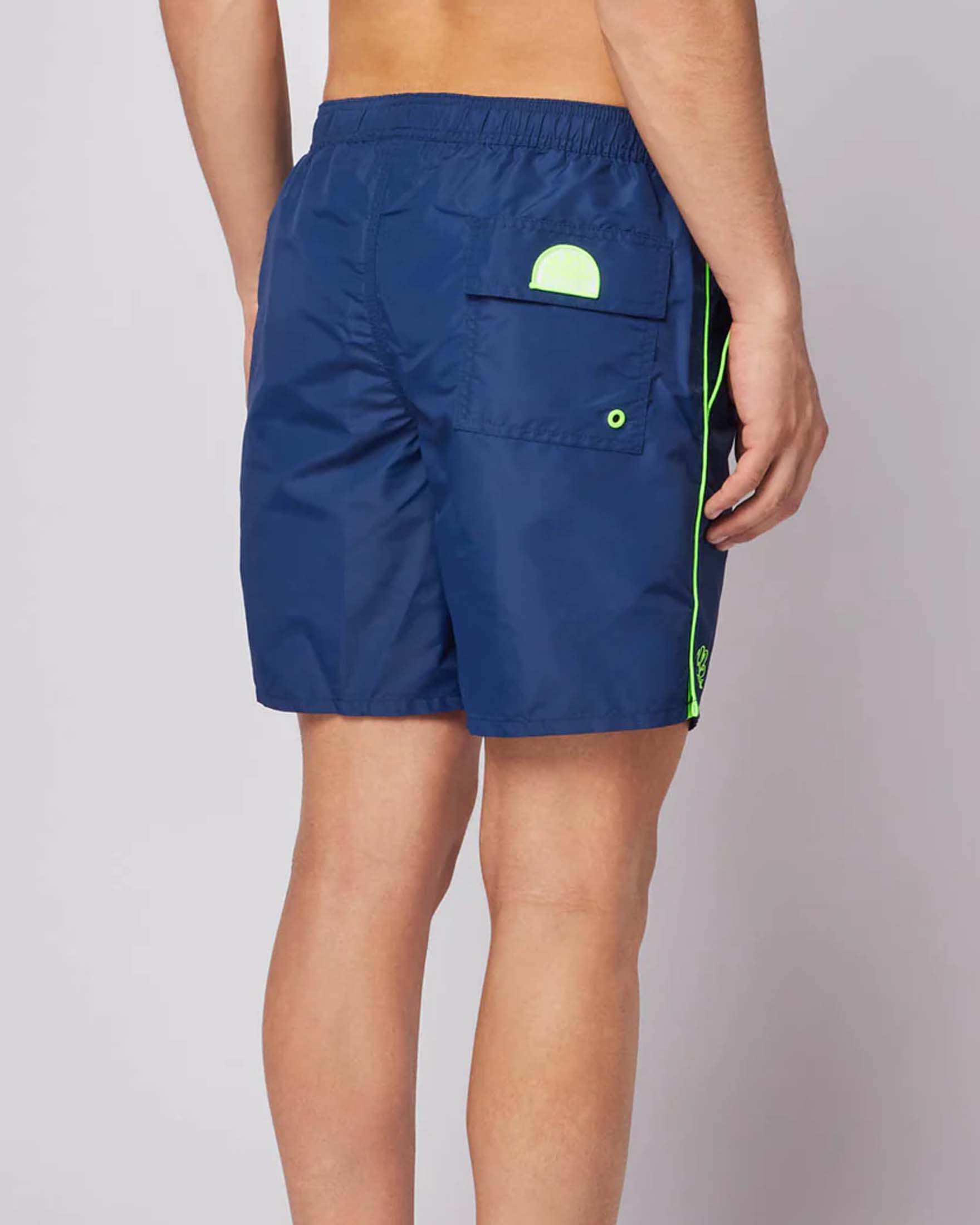 Boxer mare Sundek blu con piping verde fluo image