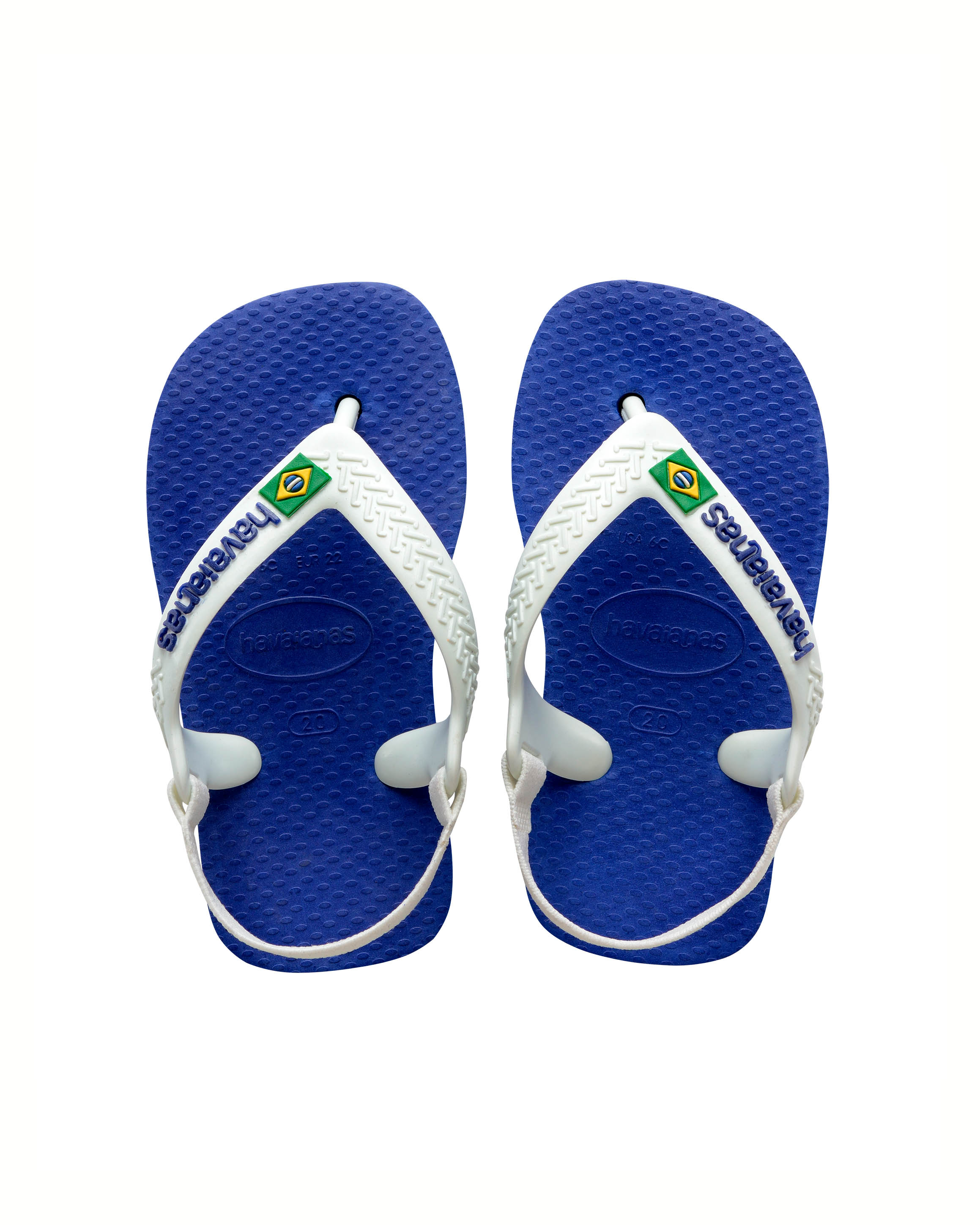 Havaianas Baby Brasil Logo blu royal con fascetta bianca 