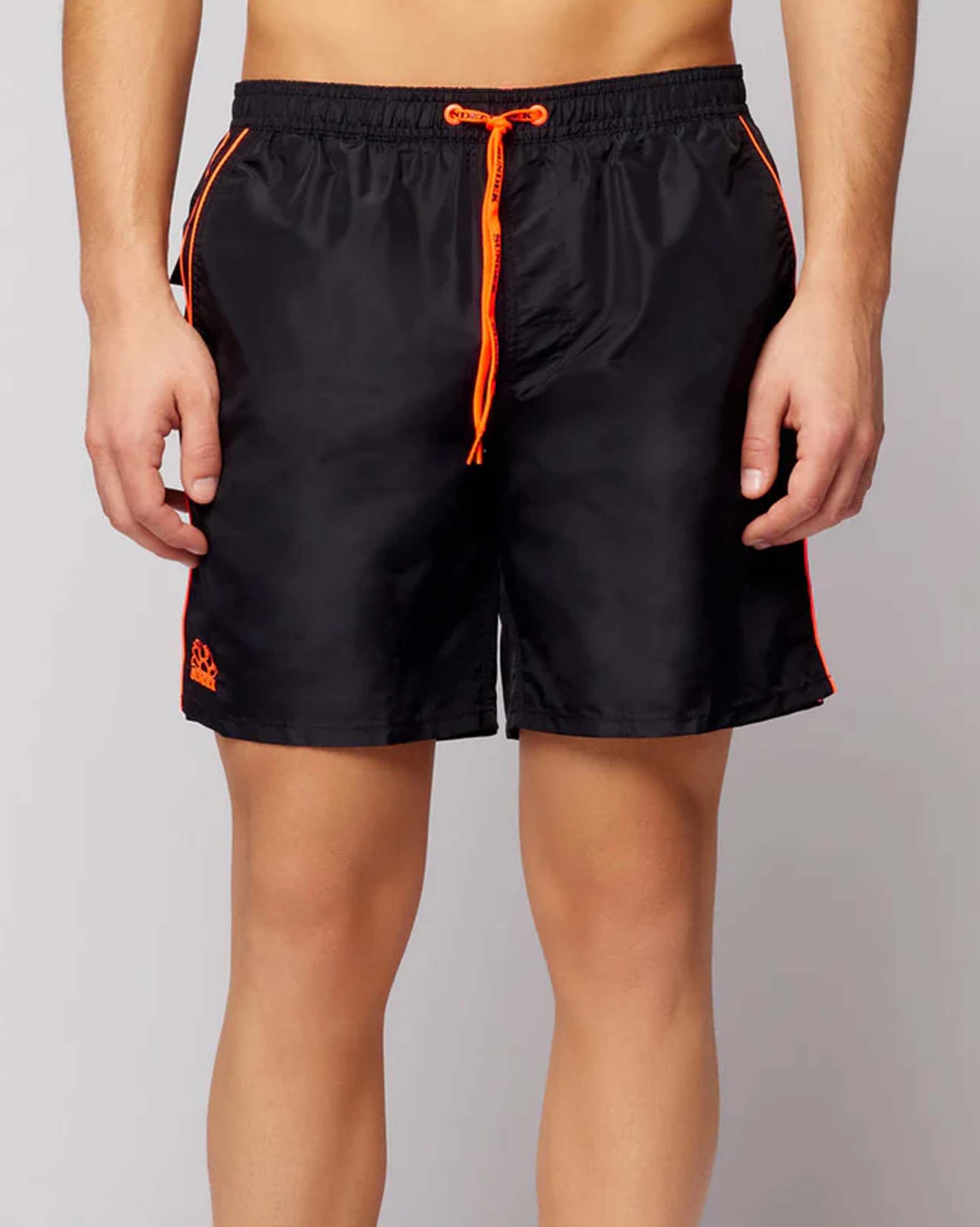 Boxer mare Sundek nero con piping arancione