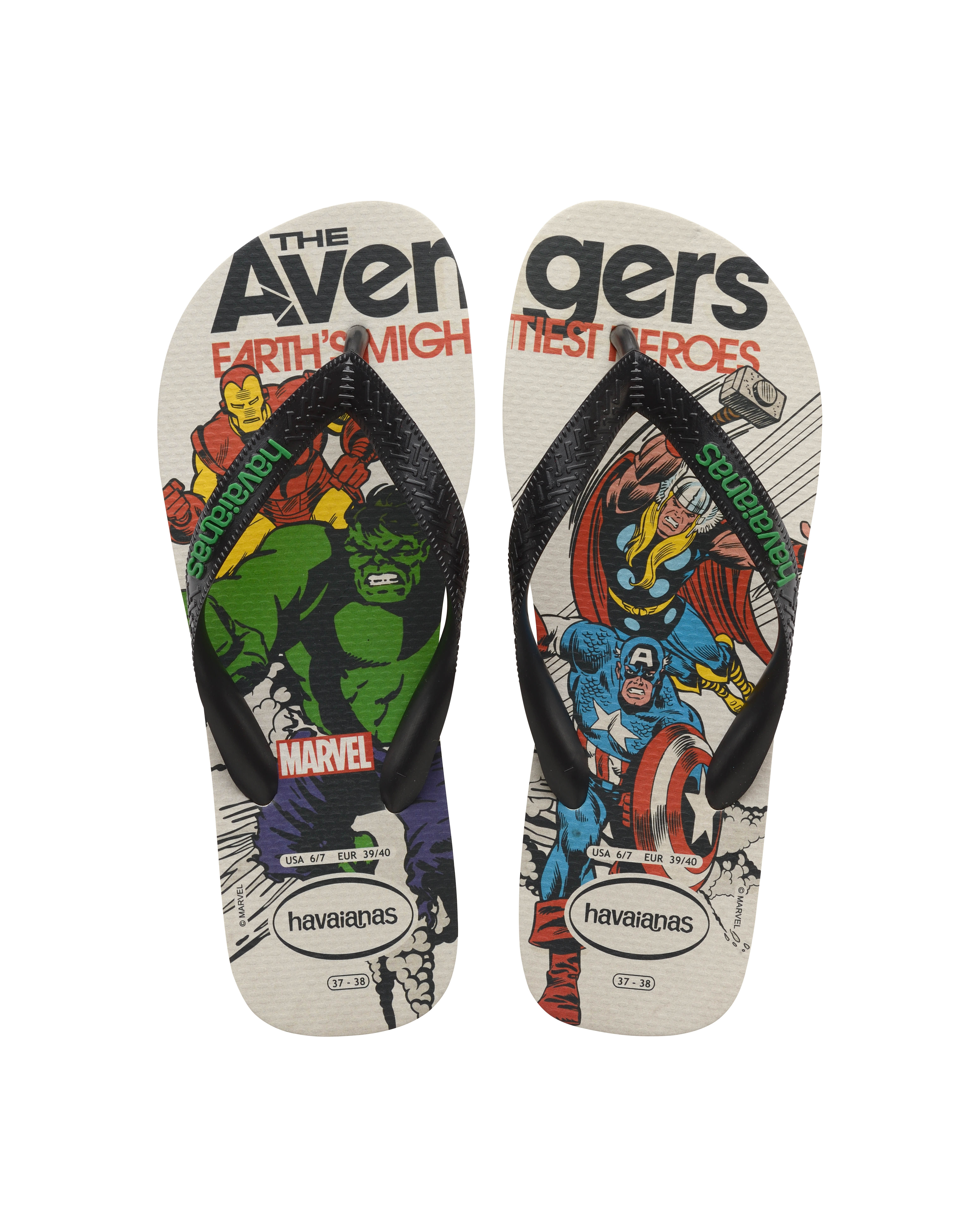 Havaianas Top Marvel Classics bianca con stampa Avengers 33-38