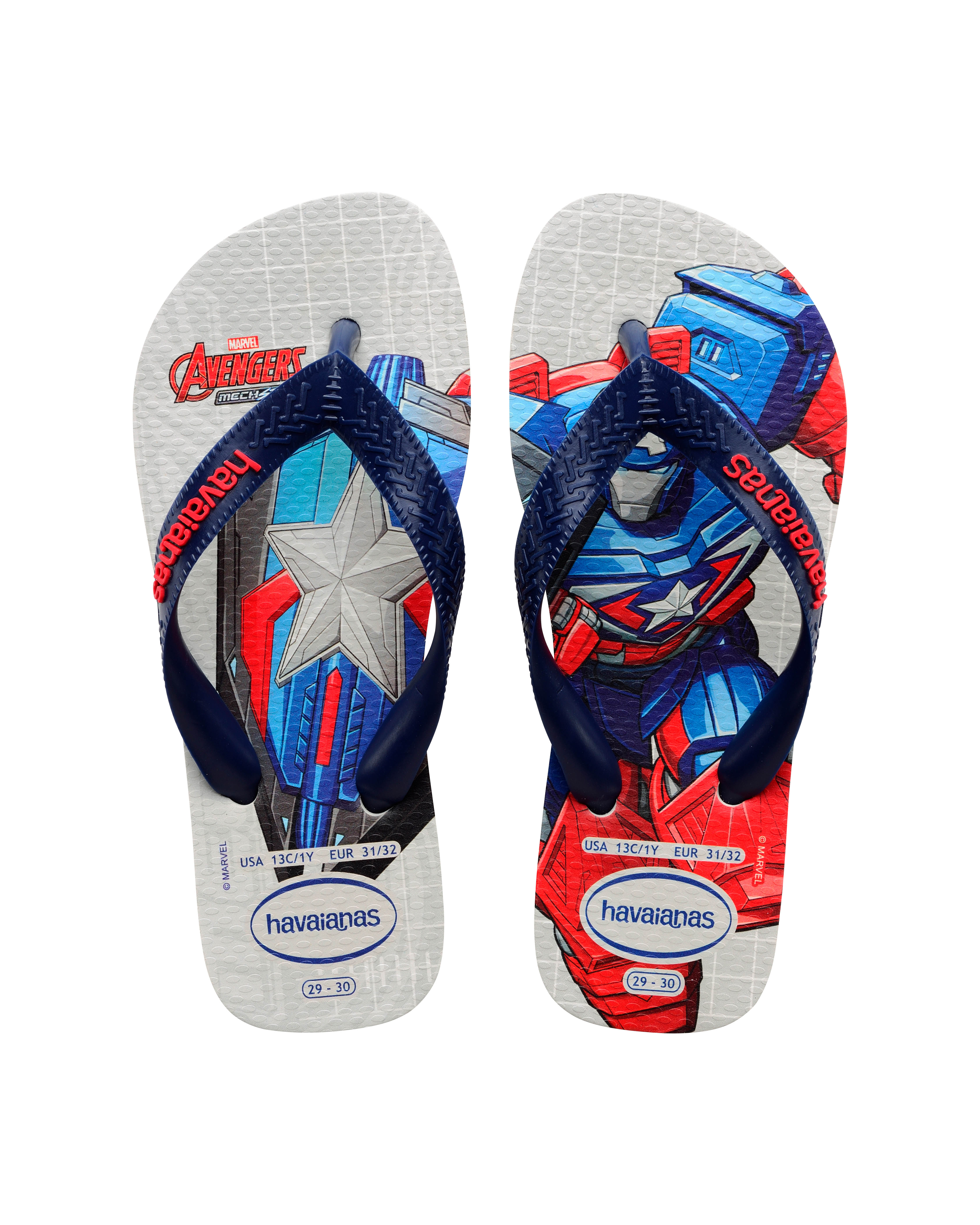 Havaianas Kids Top Marvel II grigia con stampa Transformer