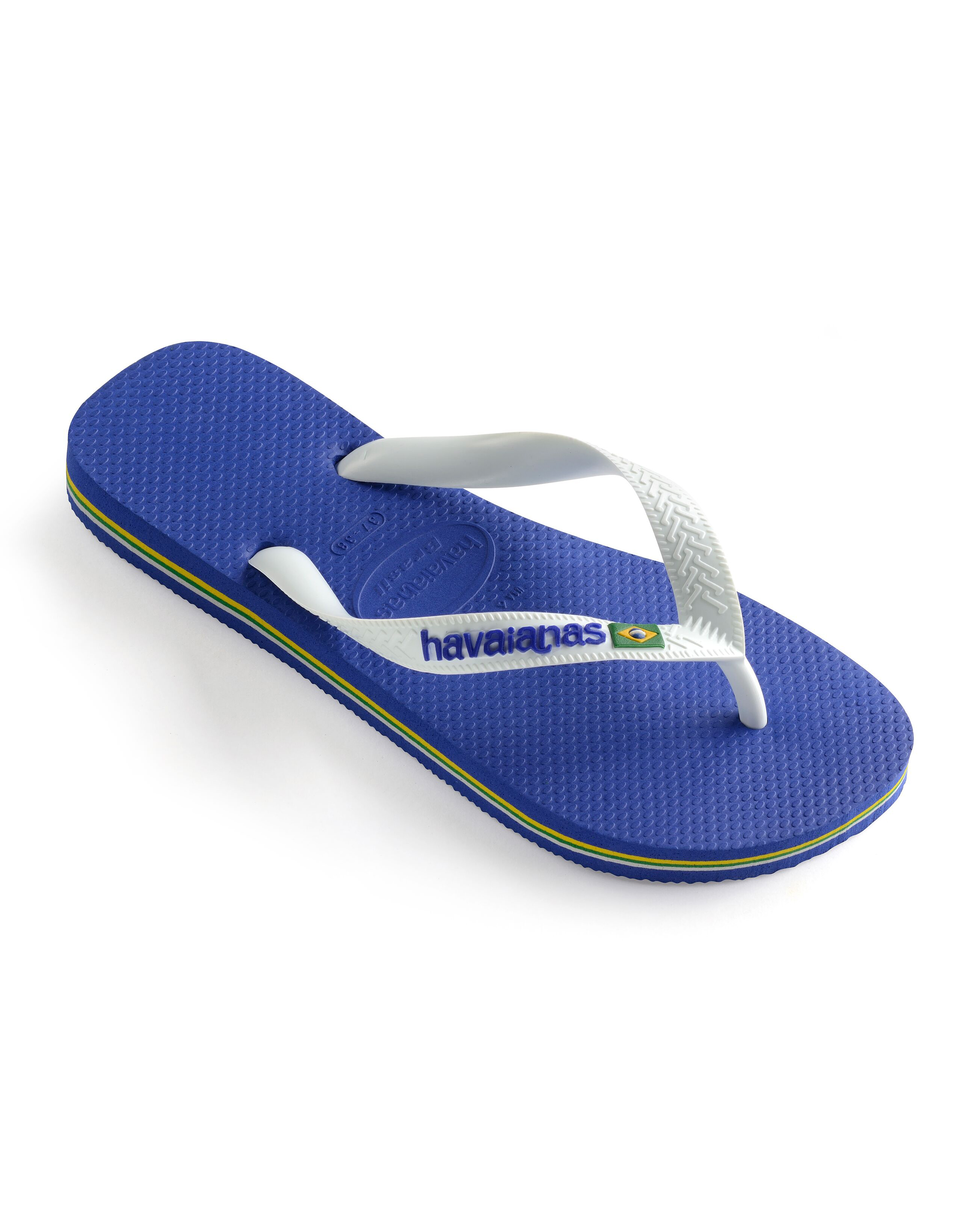 Havaianas Brasil Logo blu royal con fascetta bianca image