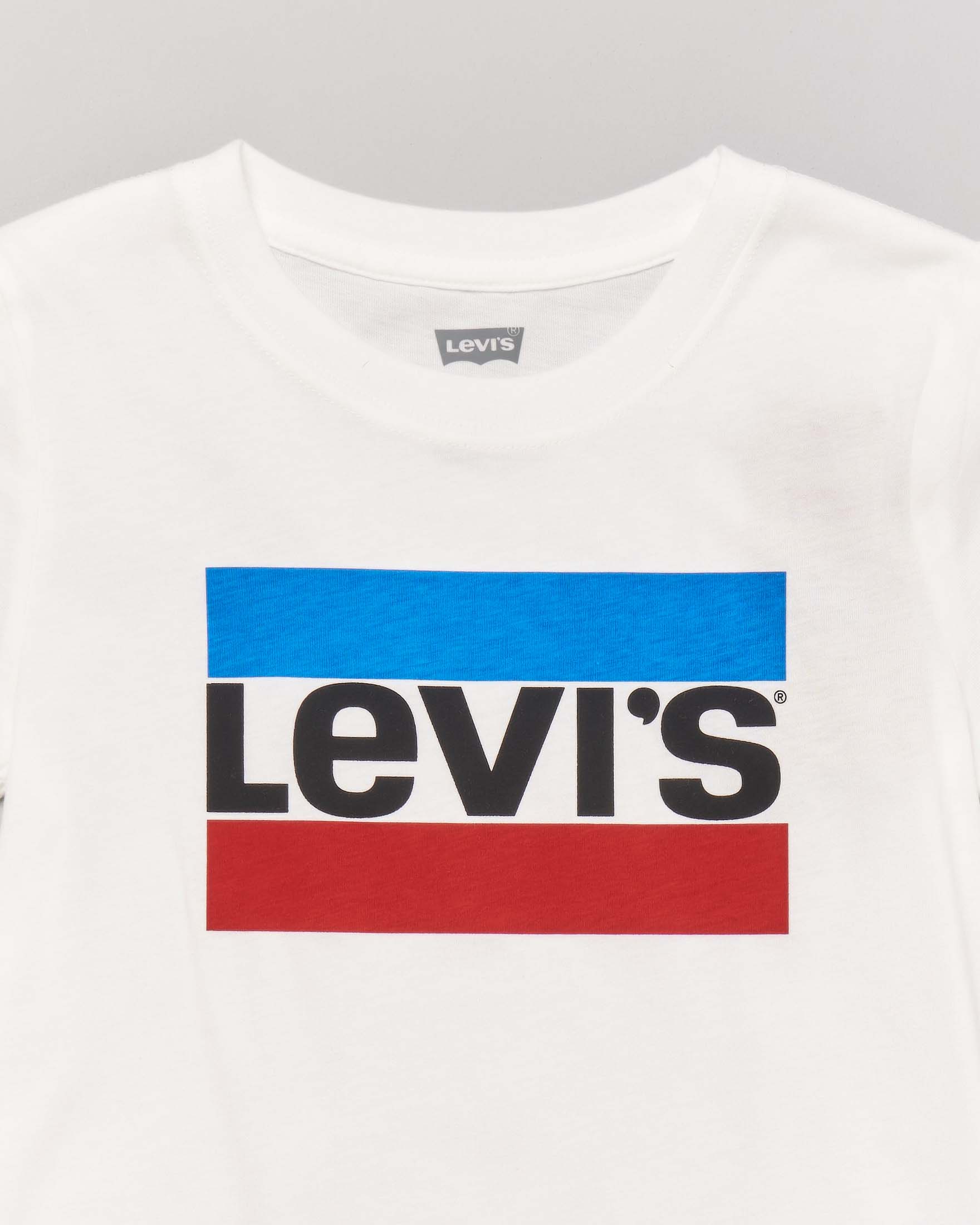 T-shirt Levi's bianca mezza manica con logo heroel frontale  image