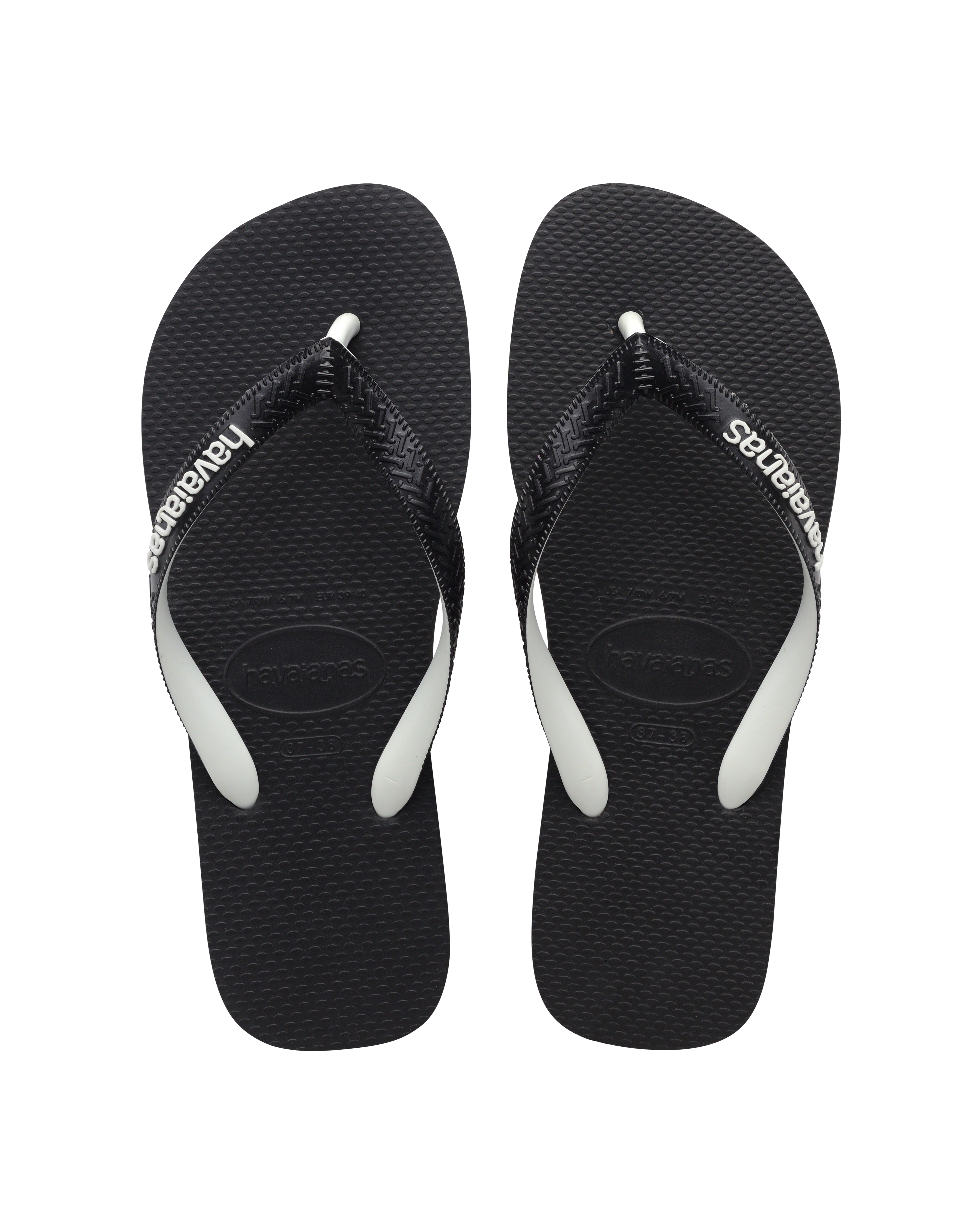 Havaianas — Top Mix nera con interno fascetta e logo bianco