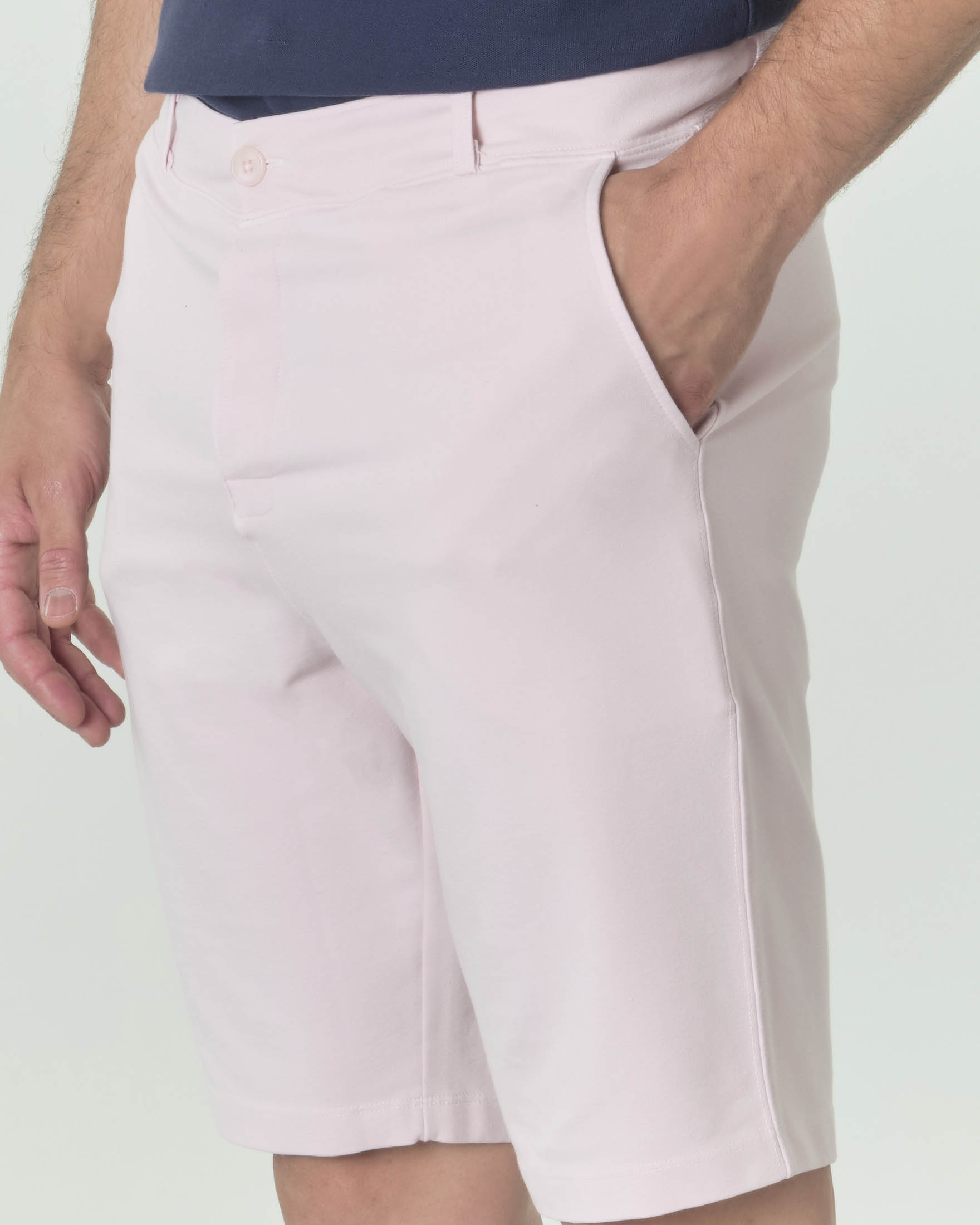 Bermuda chino rosa in felpa di pima cotton stretch image