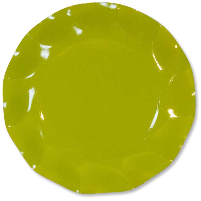 10 PIATTI GRANDI PETALO Ø 27 VERDE LIME DELIGHT
