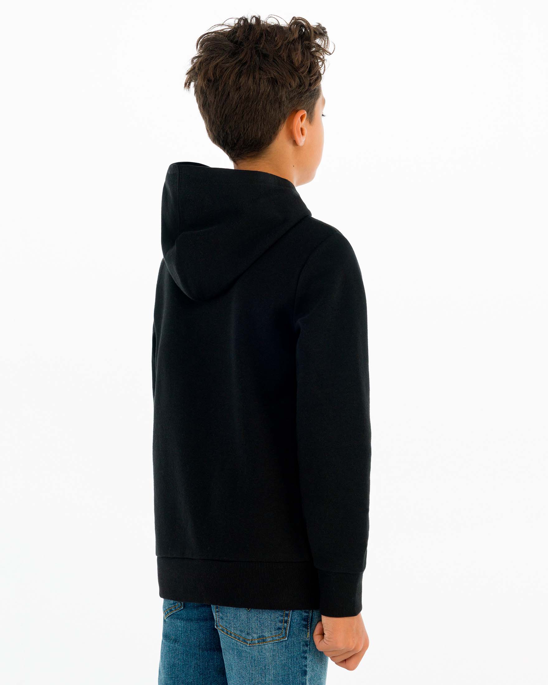 Felpa Levi's nera con cappuccio e logo batwing rosso  image