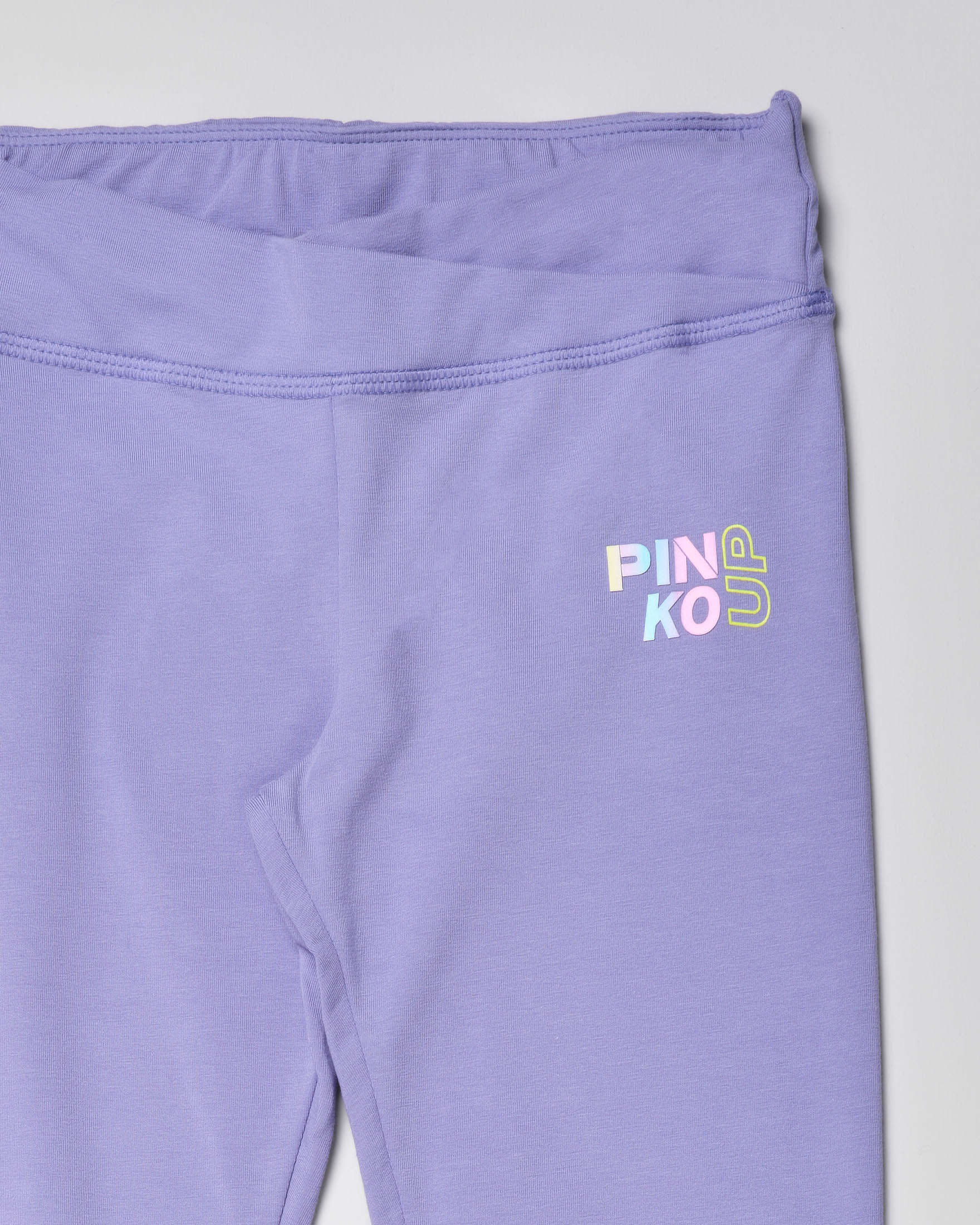 Leggins color glicine in cotone con logo multicolor S-XL