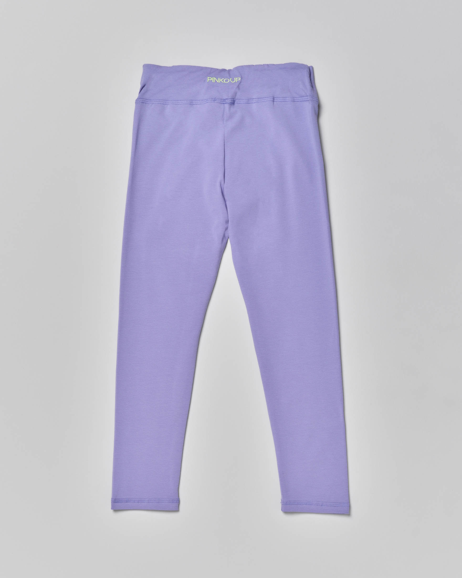 Leggins color glicine in cotone con logo multicolor S-XL