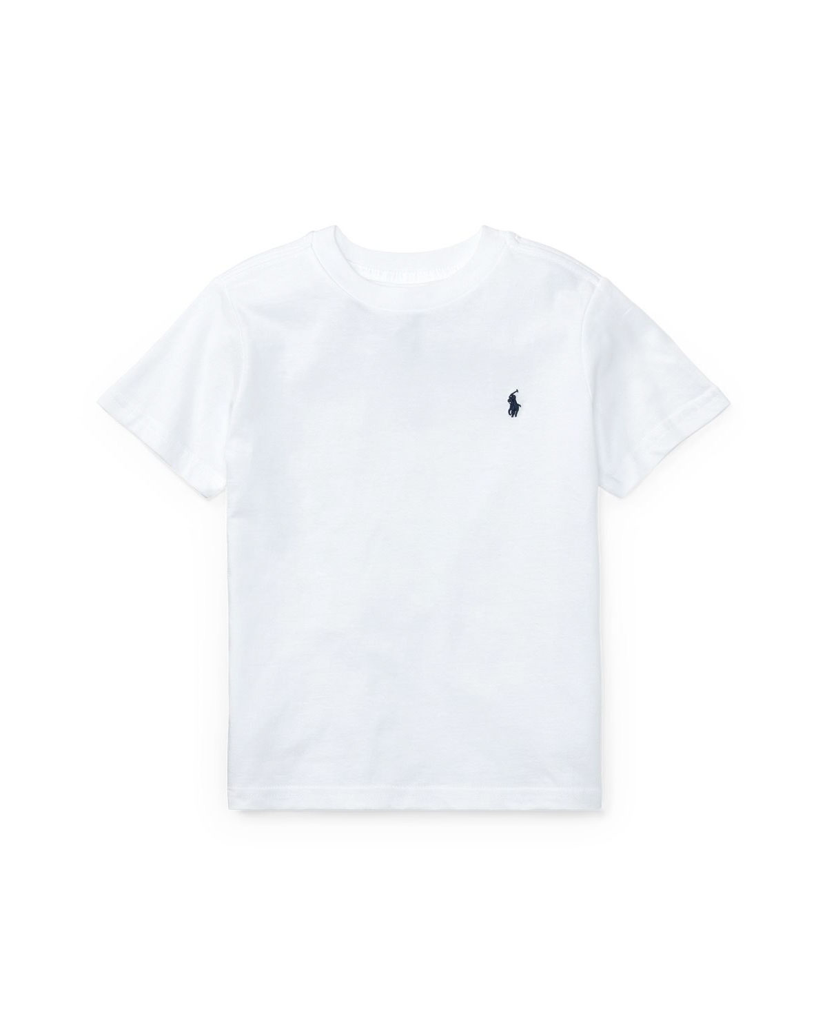 T-shirt Polo bianca mezza manica con logo pony blu ricamato