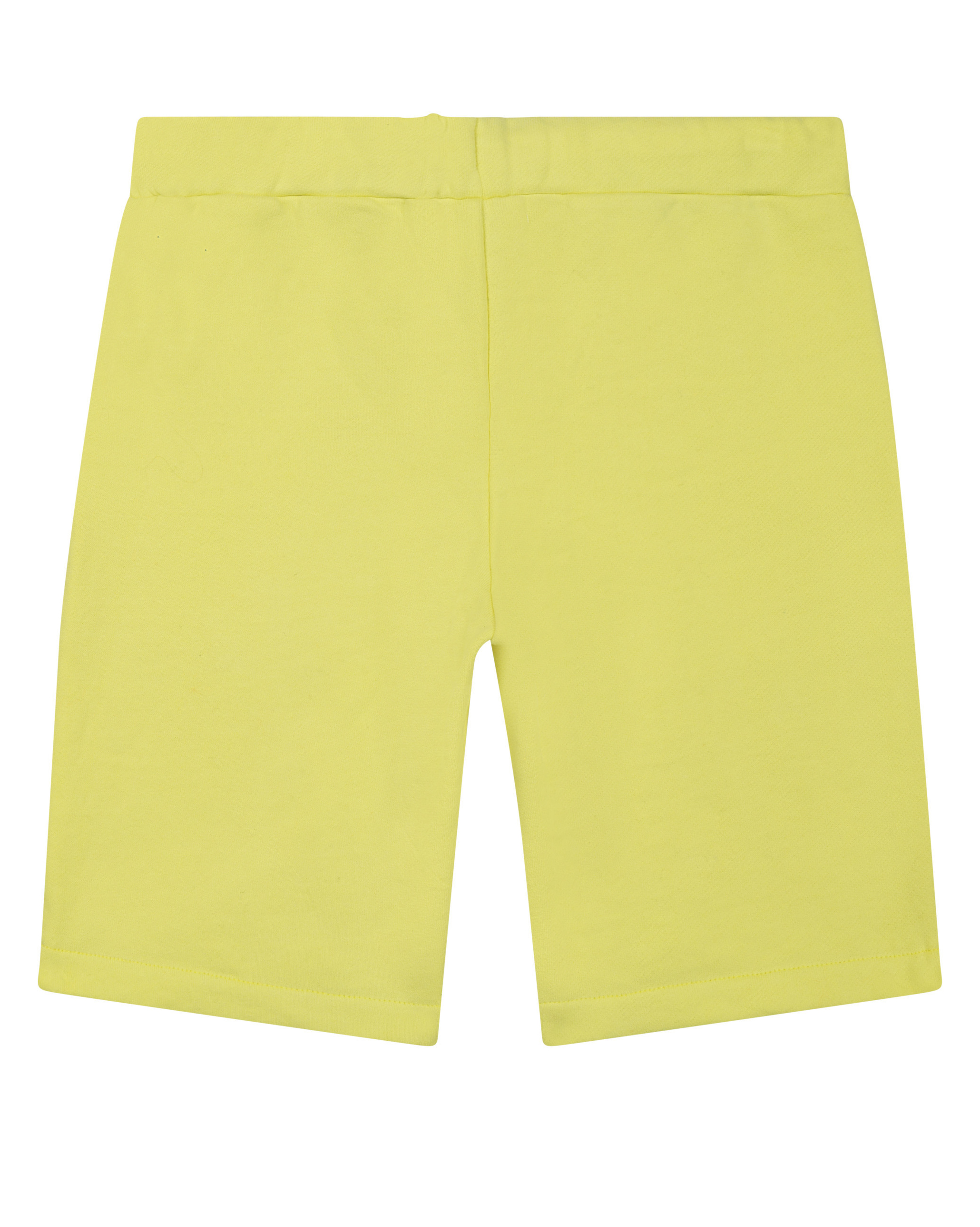 Bermuda giallo in felpa di cotone con logo piccolo stampato 6-12 anni