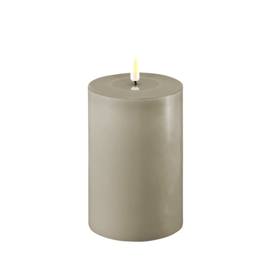 Candela a Led in Cera Sabbia d.10 h.15 Deluxe