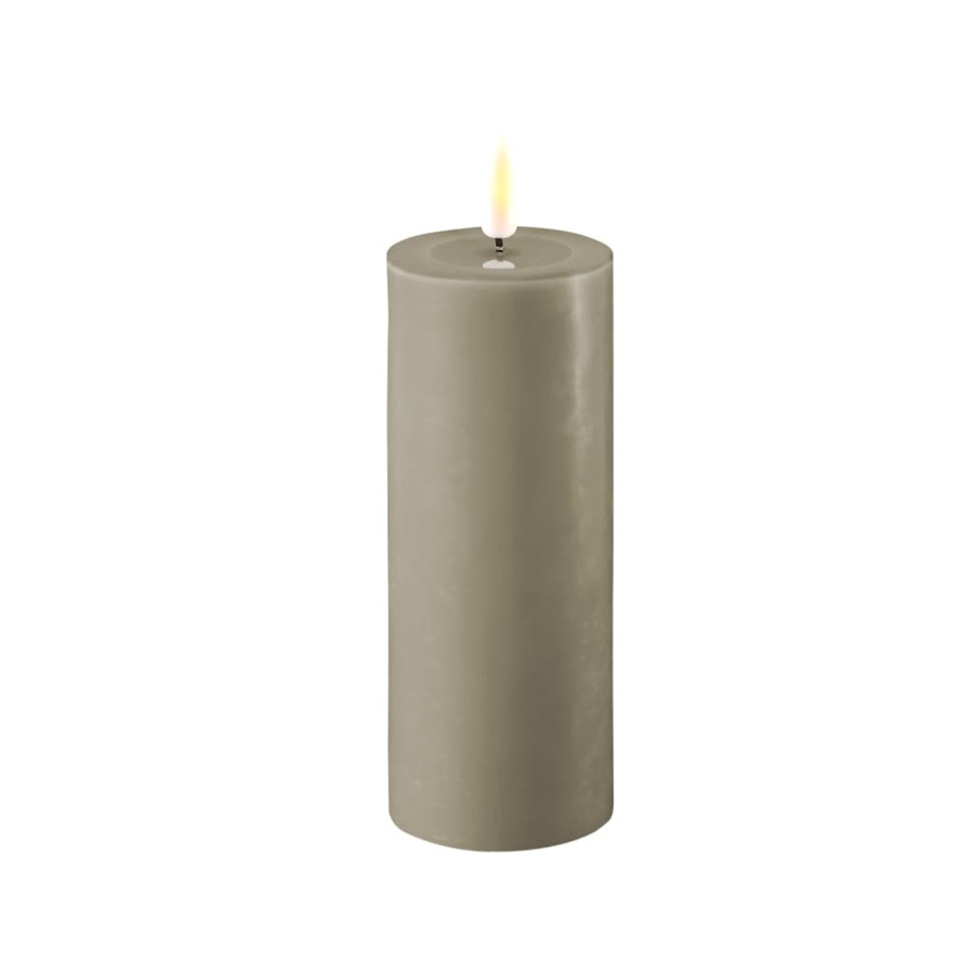 Candela a Led in Cera Sabbia d.5 h.12,5 Deluxe