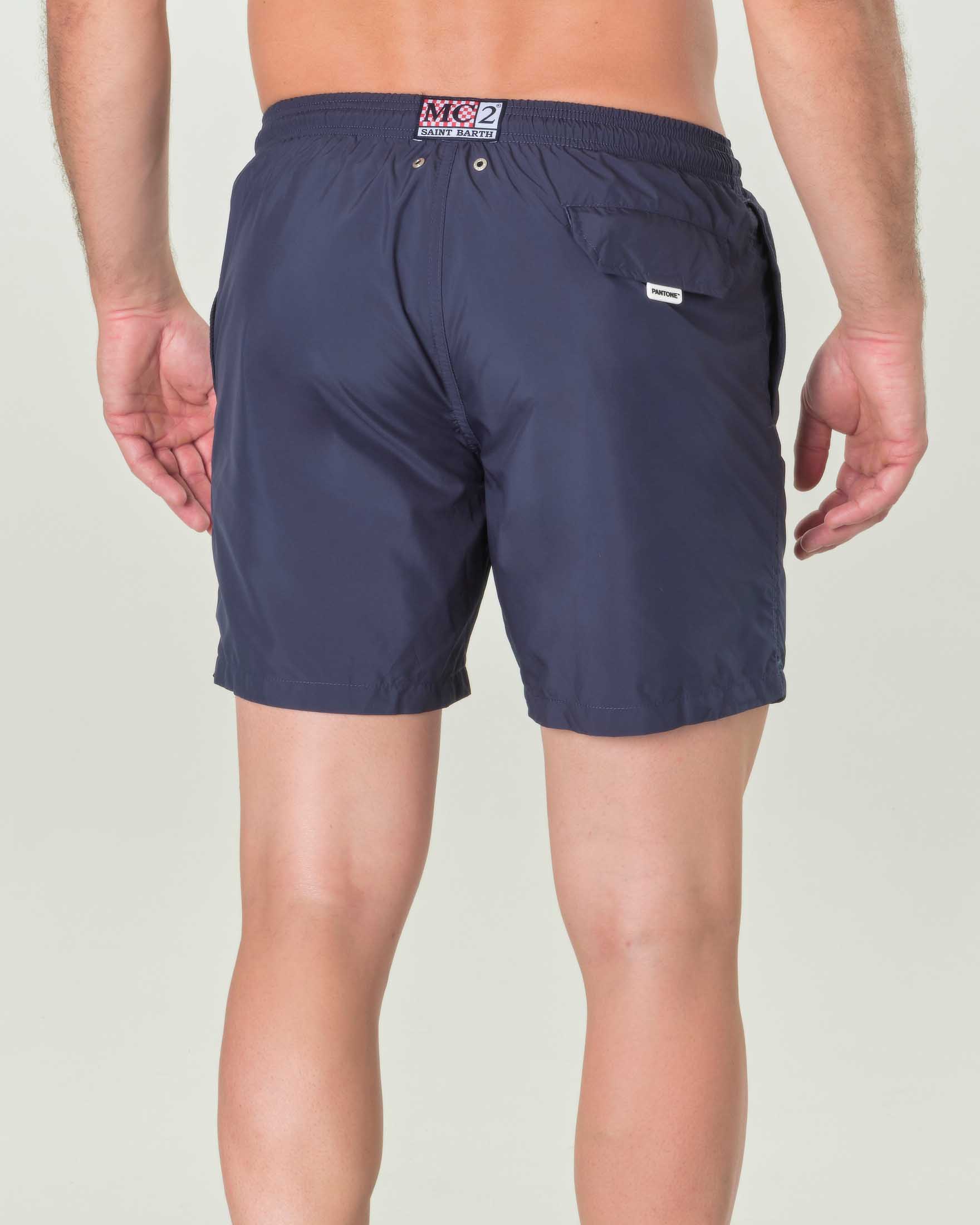 Boxer mare Pantone MC2 Saint Barth blu tinta unita