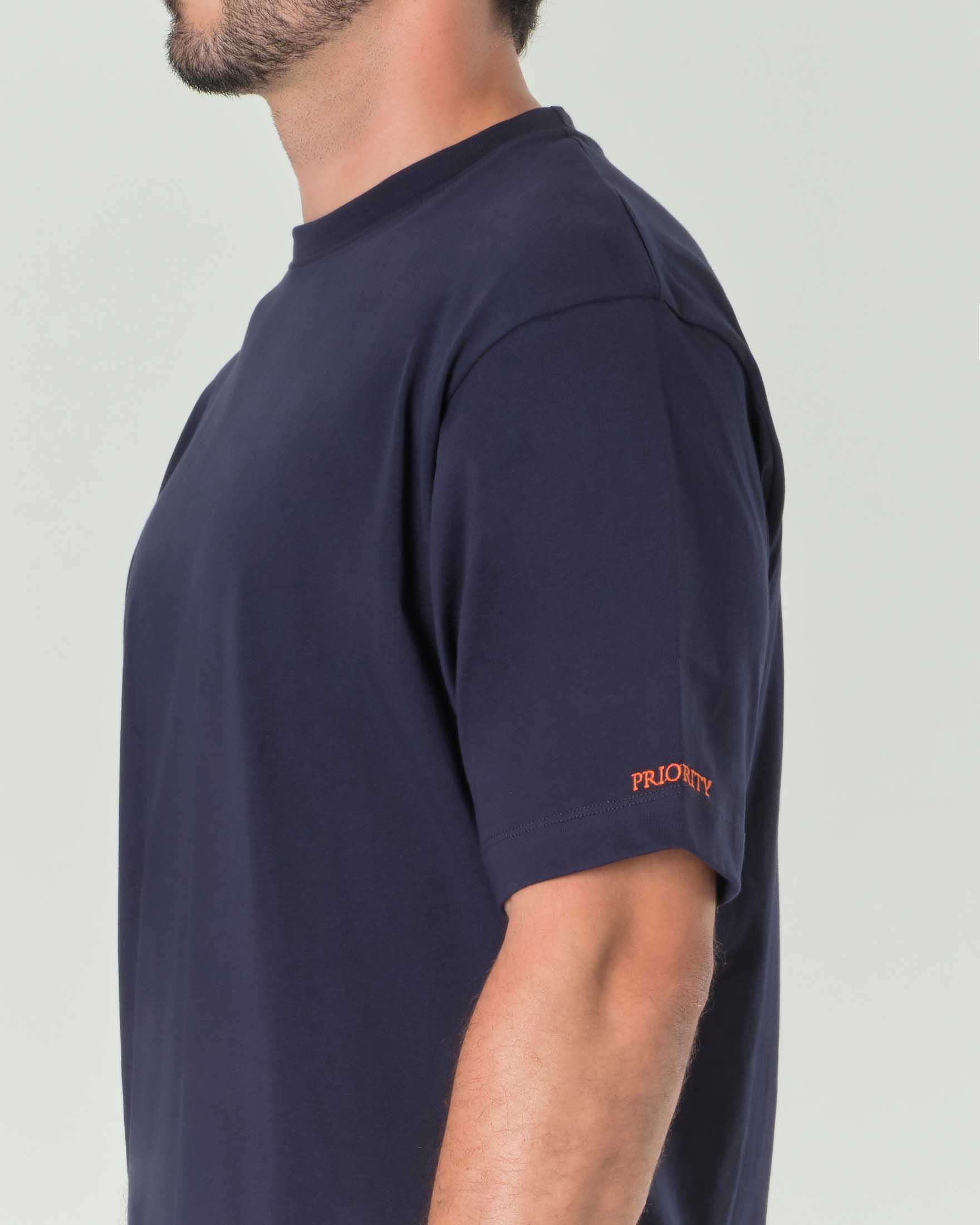 Tunica Uomo Marocchina Cafan - Fatto A Mano In Cotone Ricamato, Taglia M/L, Blu