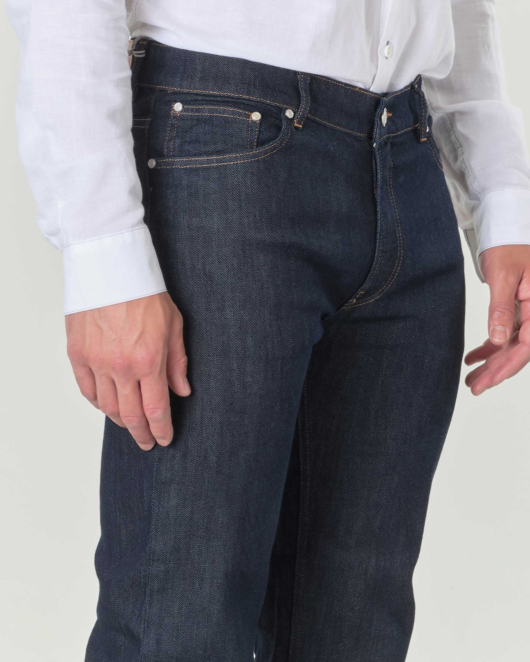 Jeans 380 regular in puro cotone lavaggio scuro image