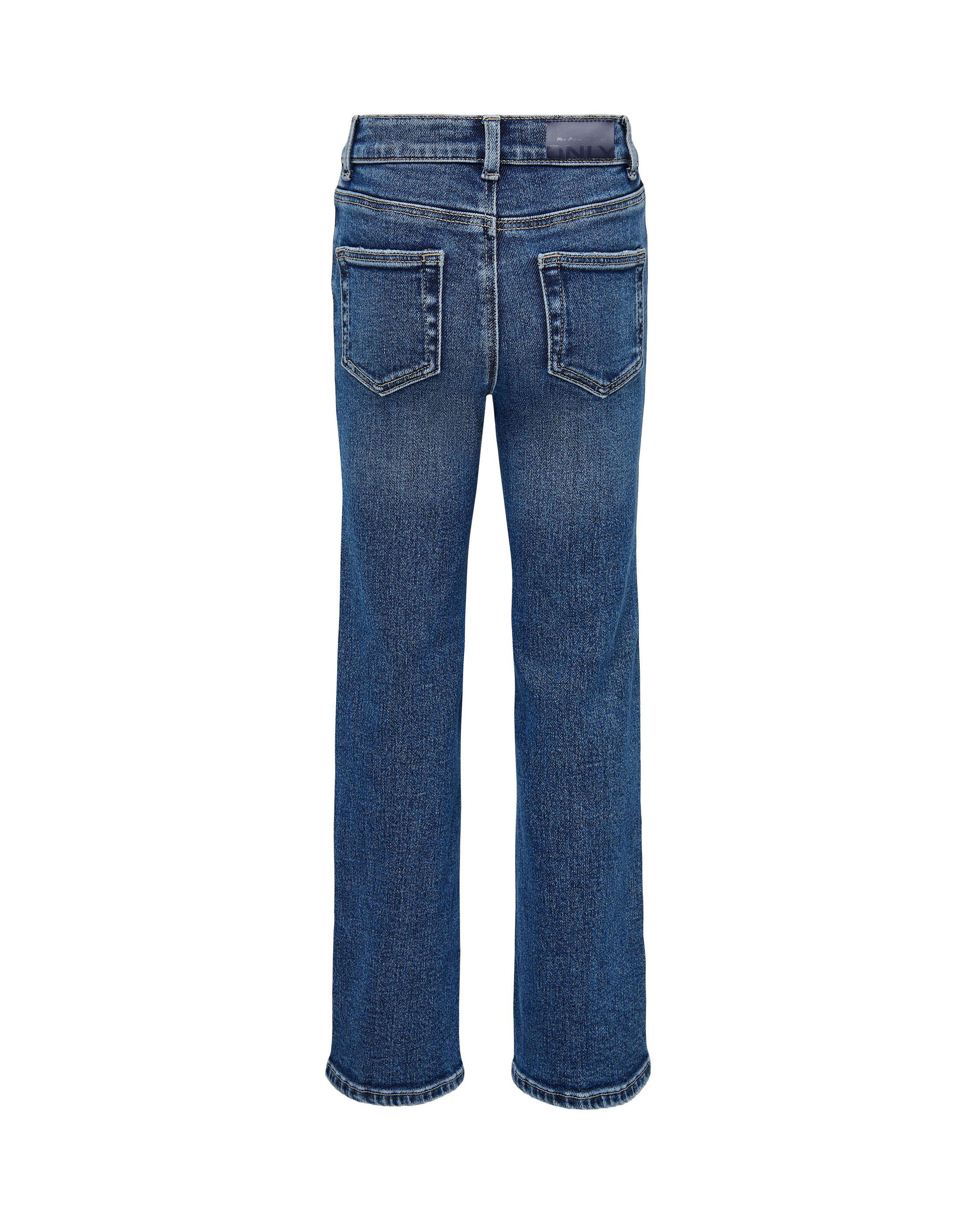 Jeans a gamba dritta in cotone stretch lavaggio medio stone washed