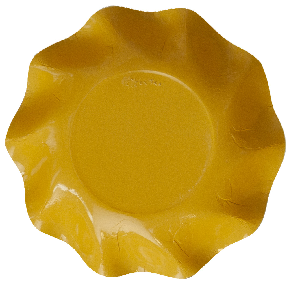 10 PIATTI SCODELLE PETALO Ø 24 GIALLO SOLE