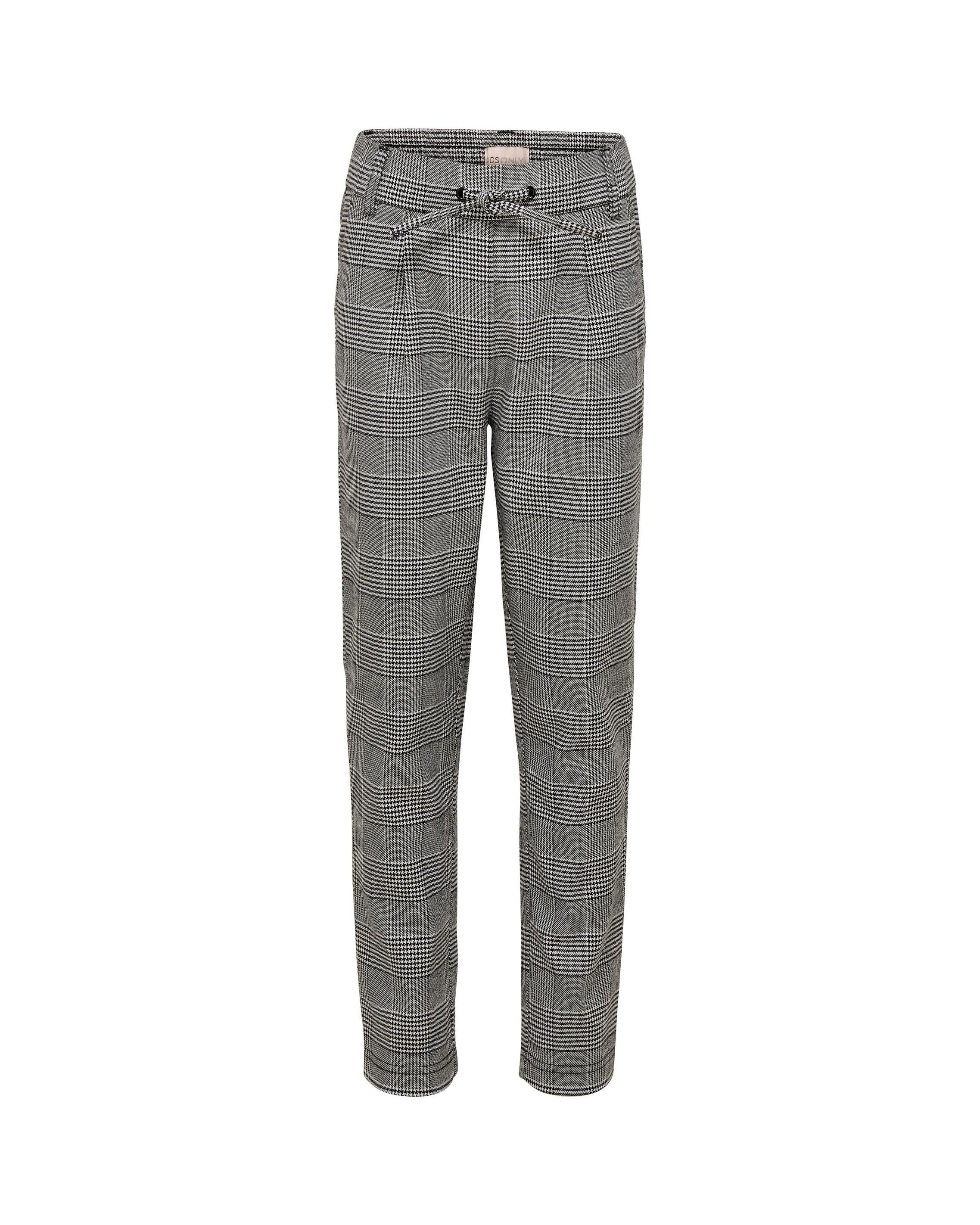 Pantalone grigio in fantasia principe di galles con coulisse