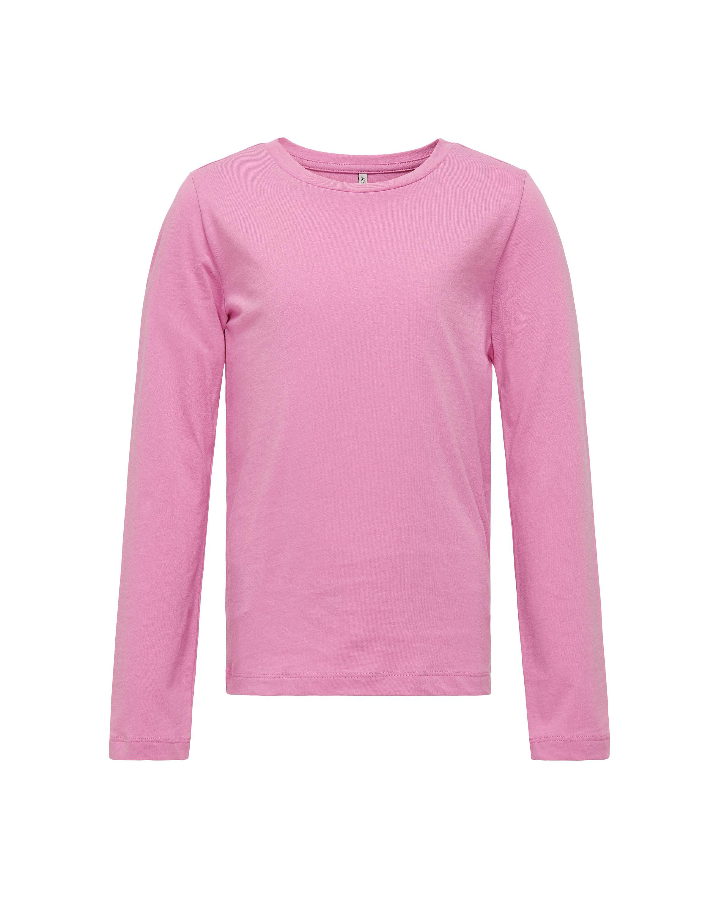 T-shirt rosa manica lunga in puro cotone 10-14 anni