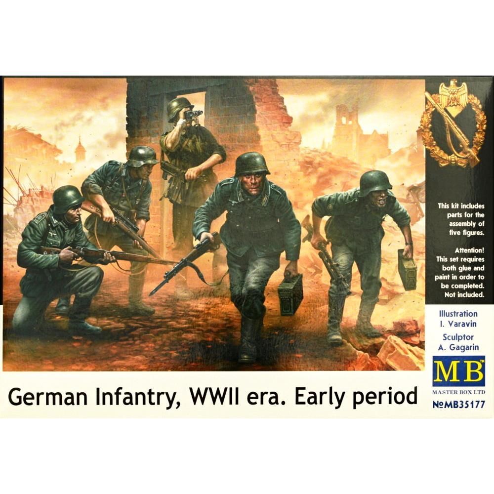 Master Box WWII British & German Infantry Model Kit - Hand To Hand Combat In North Africa (1:35 Scale, 5 Figures) - View #10