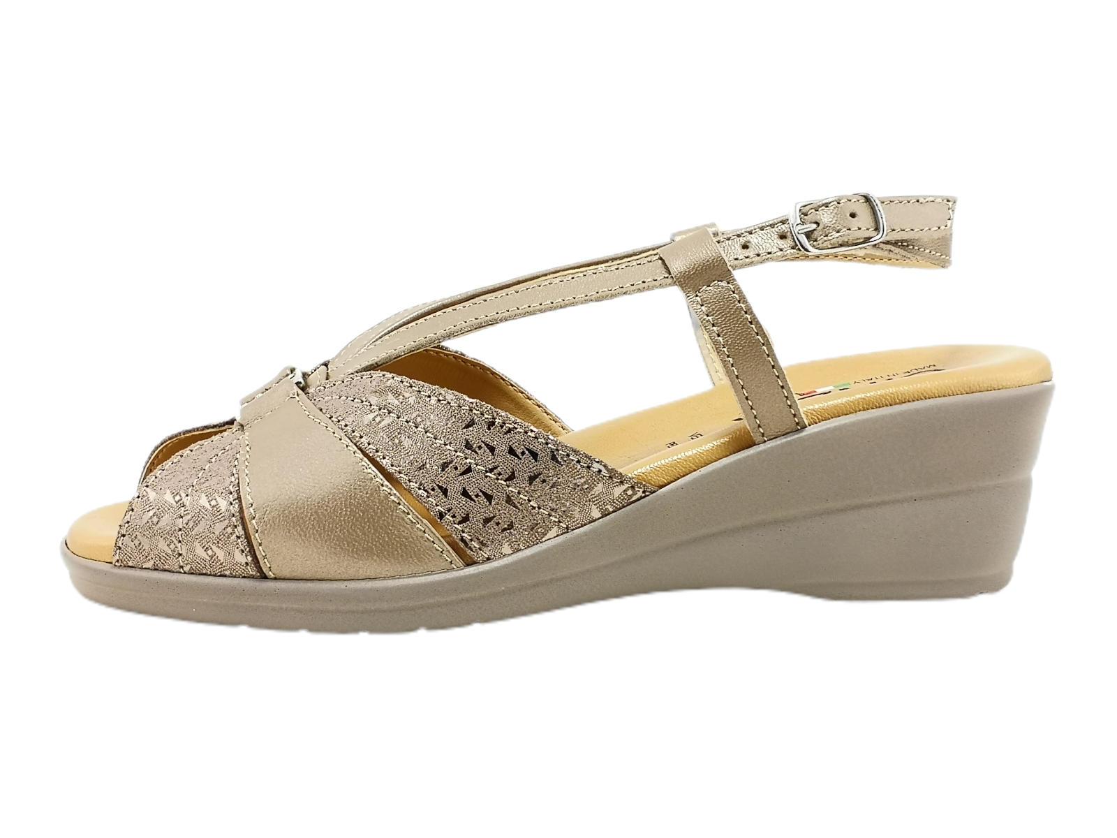 Sandali con zeppa beige Postalmarket