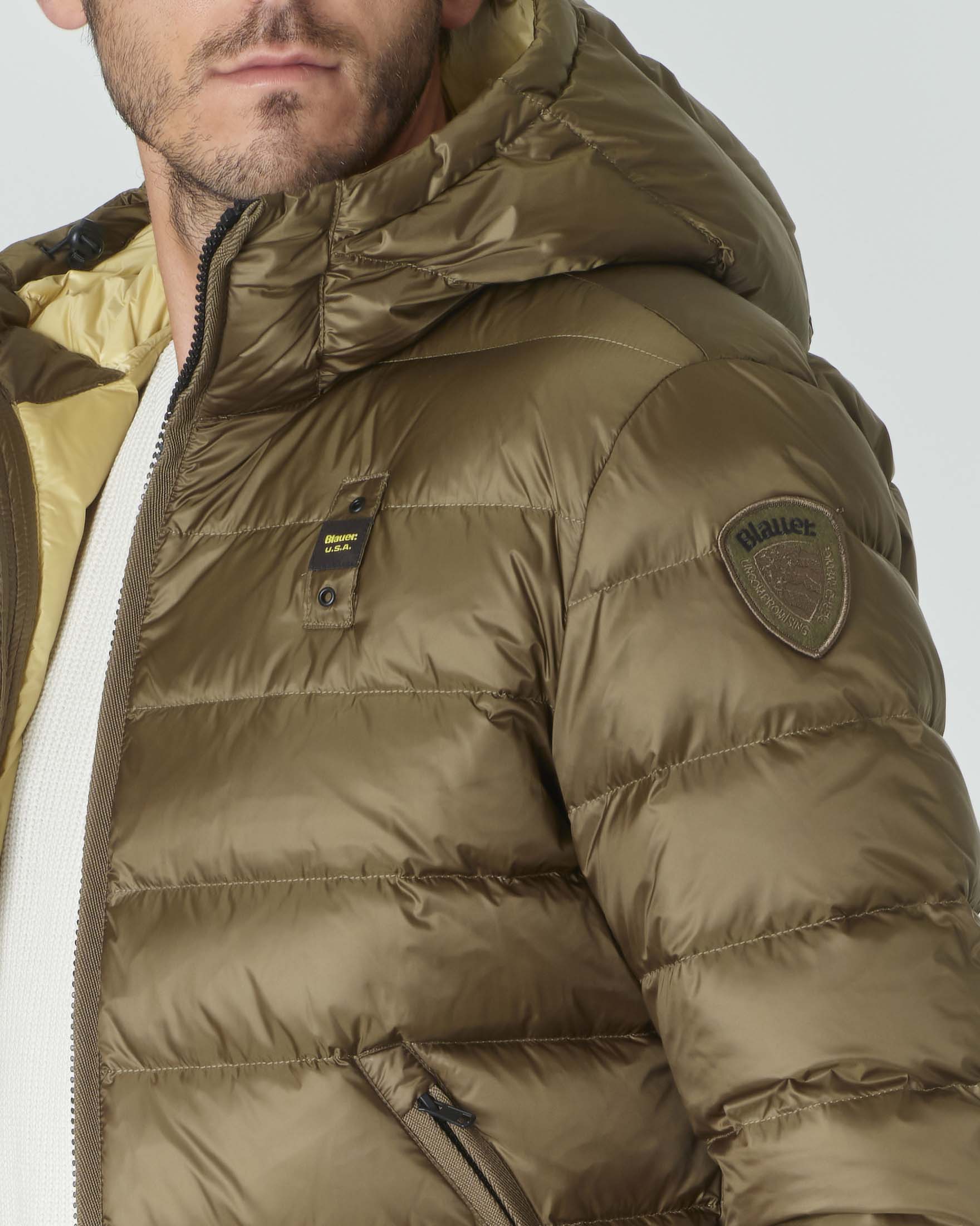 Piumino uomo verde militare sale