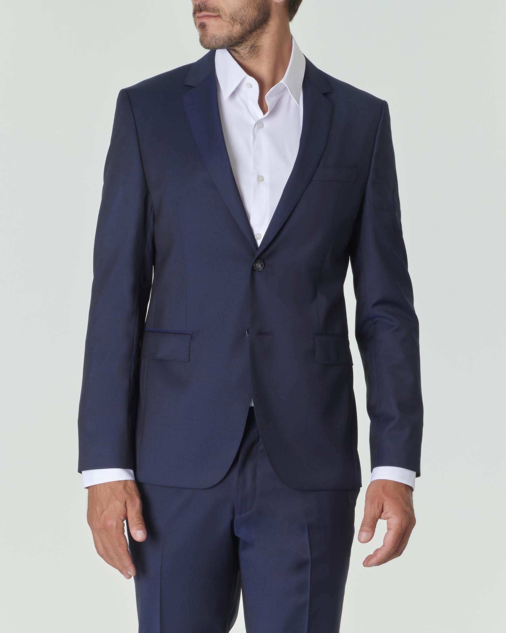 Abito blu in tela di lana Reda extra slim-fit image