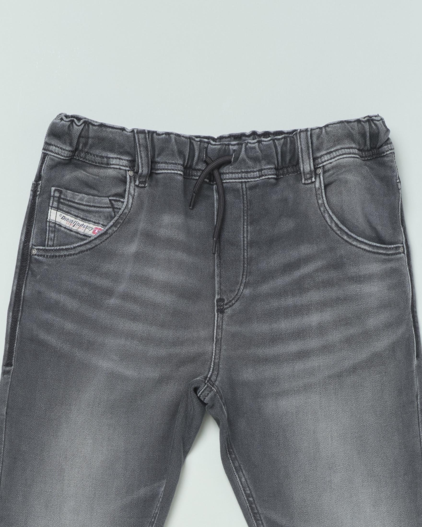 Jeans Krooley lavaggio grigio stone washed in cotone stretch con coulisse in vita  image