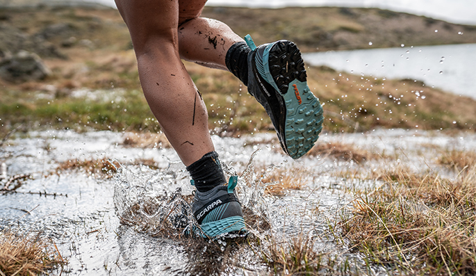 Zapatillas Trailrunning Hombre - SCARPA Ribelle Run GTX - Blue/Spicy Orange