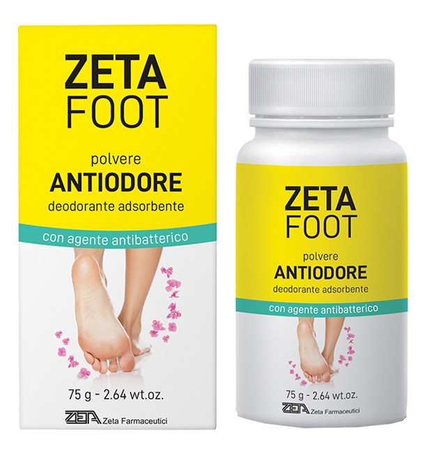 ZETA FOOT POLVERE ANTIODORE 75 G - DEODORANTE ADSORBENTE PER I PIEDI