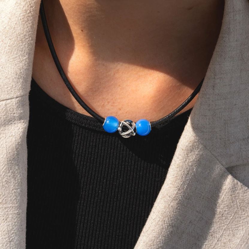 Agata Blu Scuro Rotonda - View2