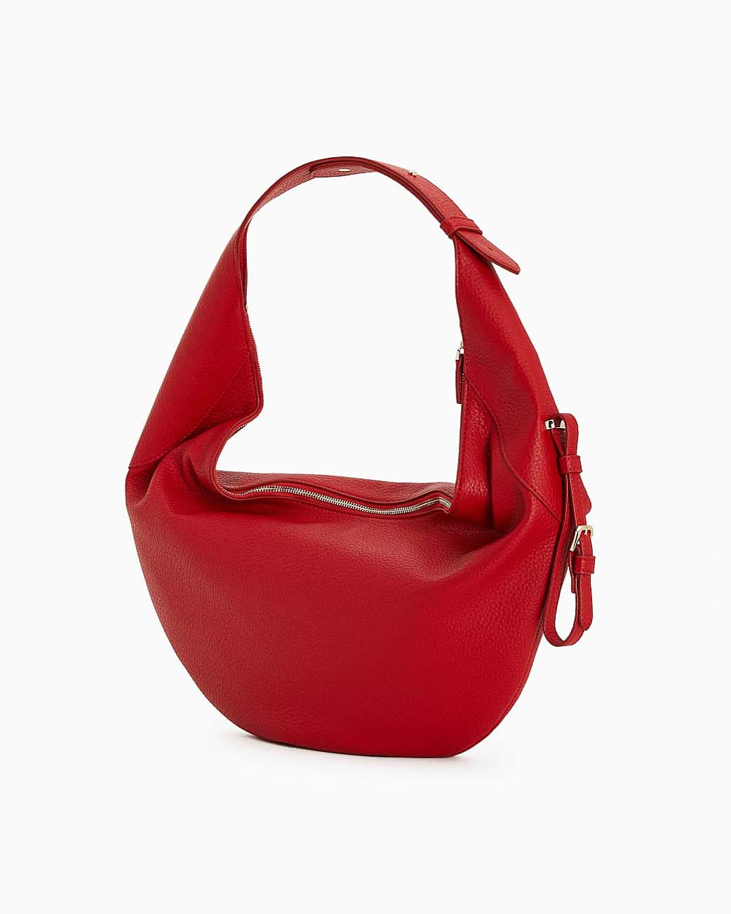 Borsa rossa Lounge Fly a mezzaluna in similpelle effetto martellato