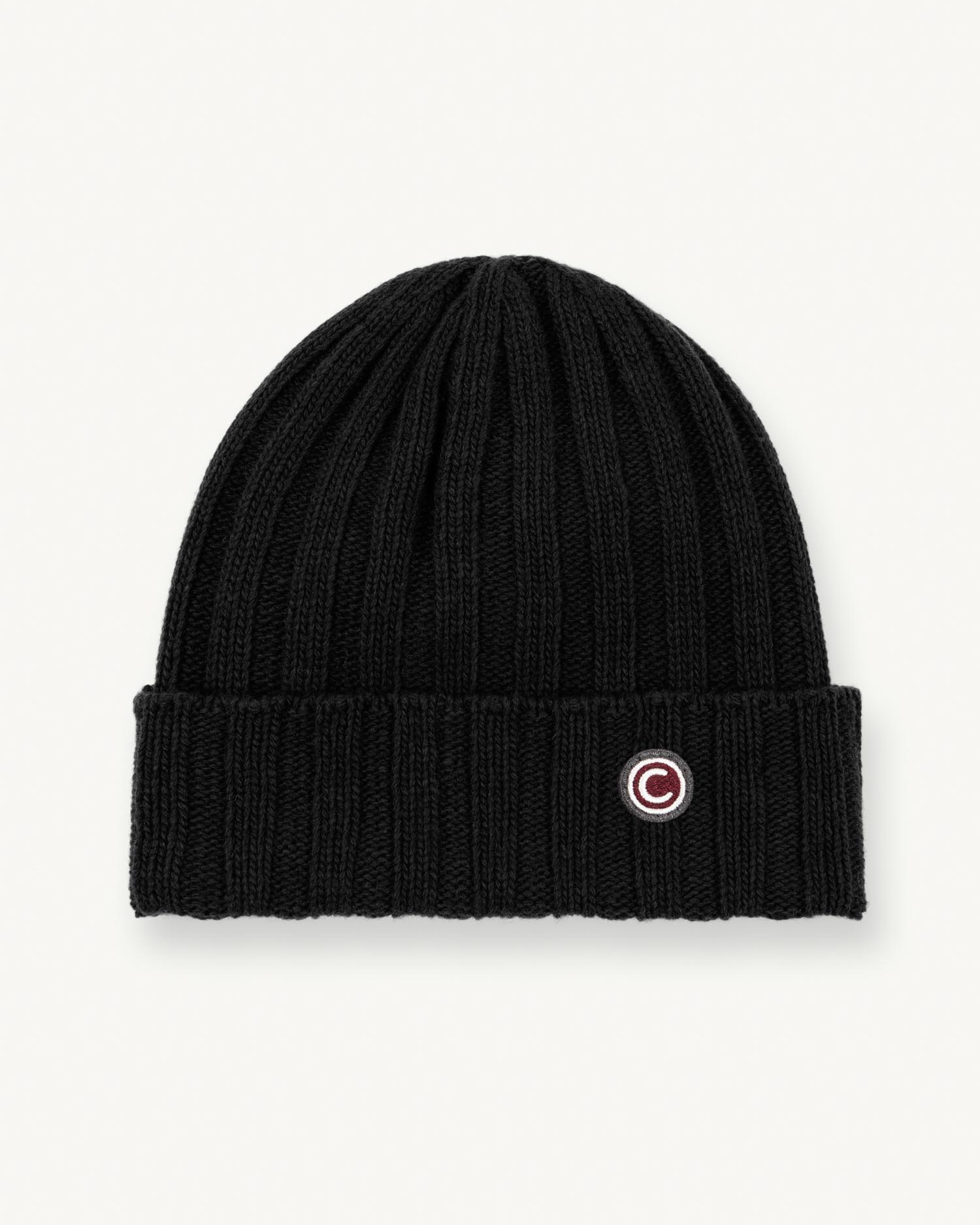 Berretto Colmar Originals nero a costa larga in misto lana e