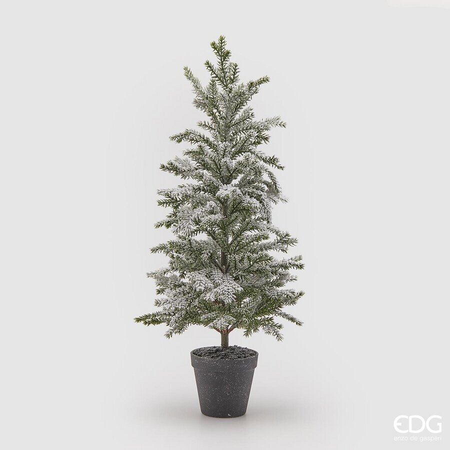 Albero di Natale Pino West Innevato con Vaso h.64 Edg