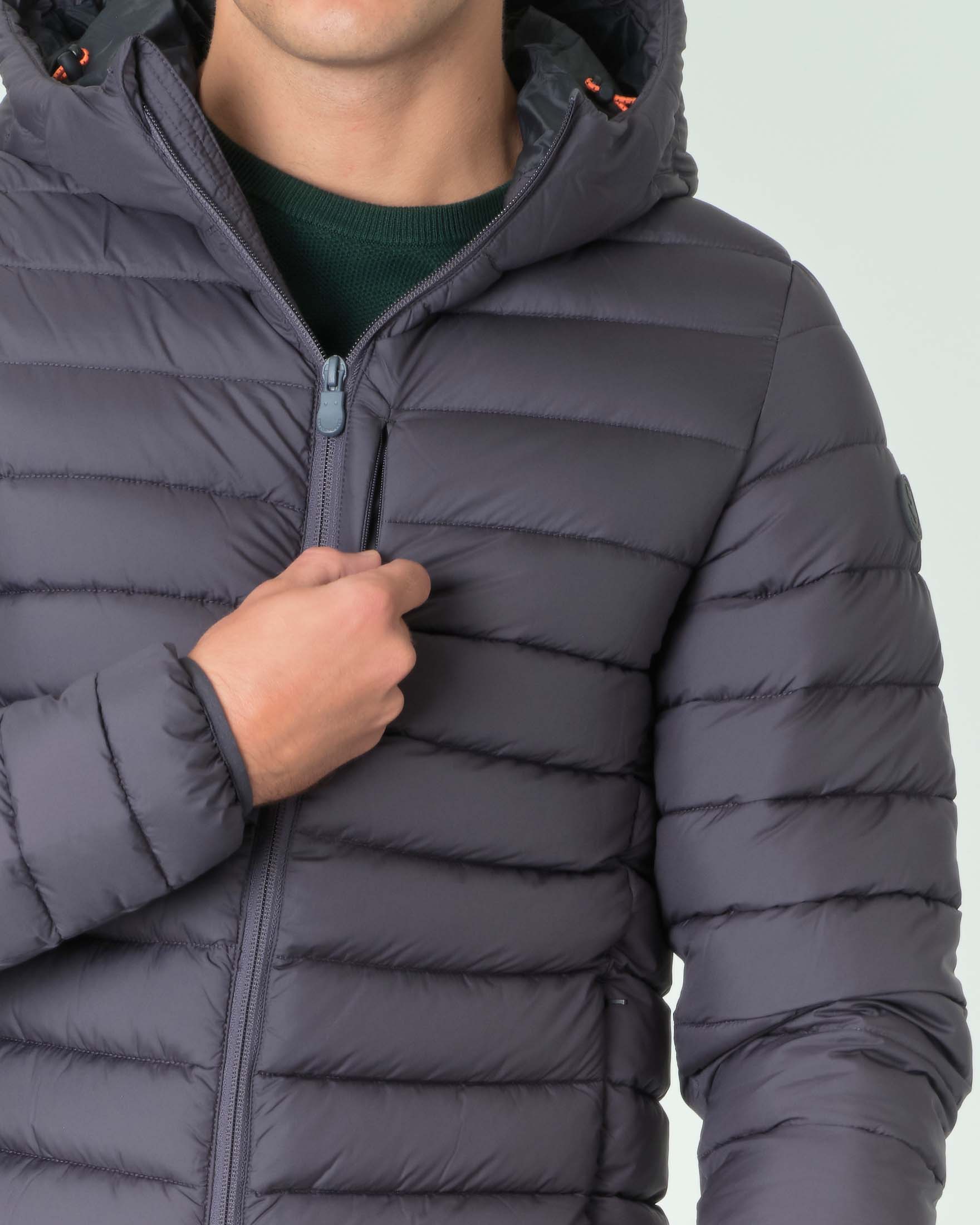 Piumino Save the duck grigio antracite opaco imbottito in Plumtech