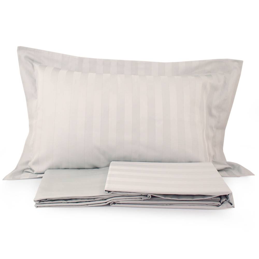 bellora イタリア　ベットカバー Complete Bellora Onice satin sheets with jacquard stripes