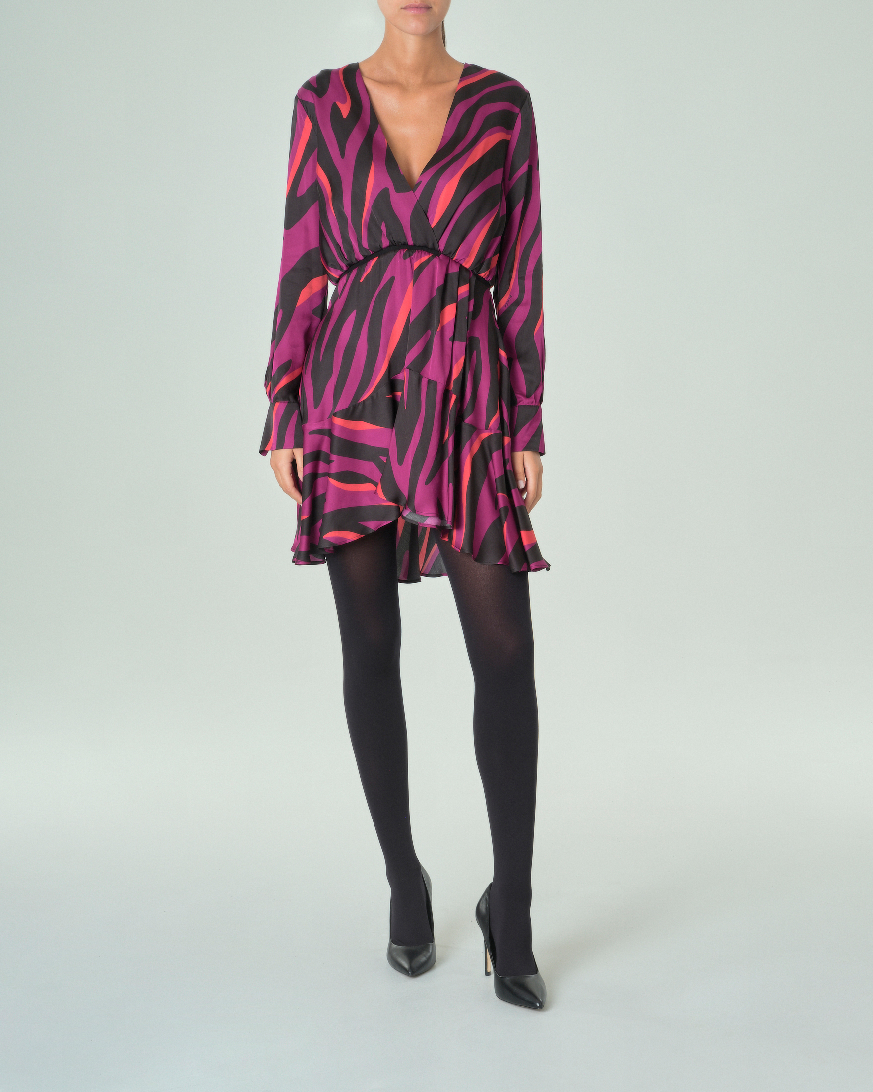 Vestito nero e on sale fucsia