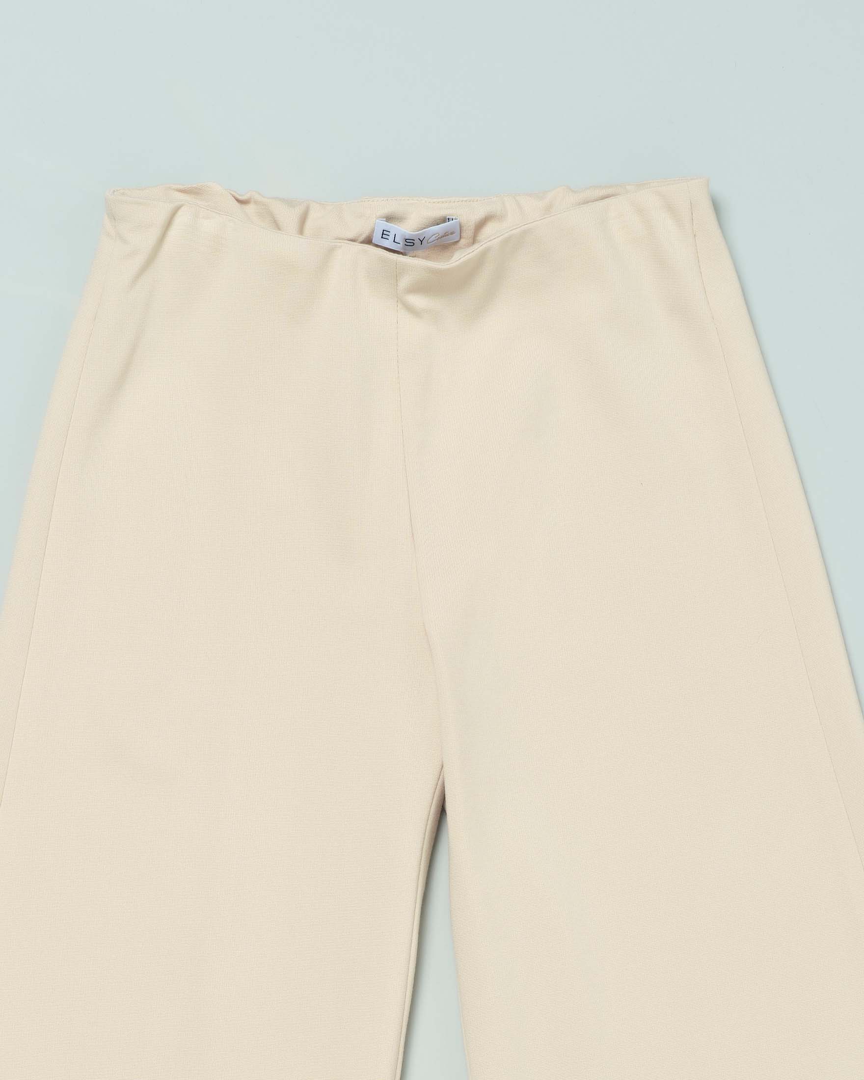 Pantalone Elsy beige a palazzo in viscosa stretch  image