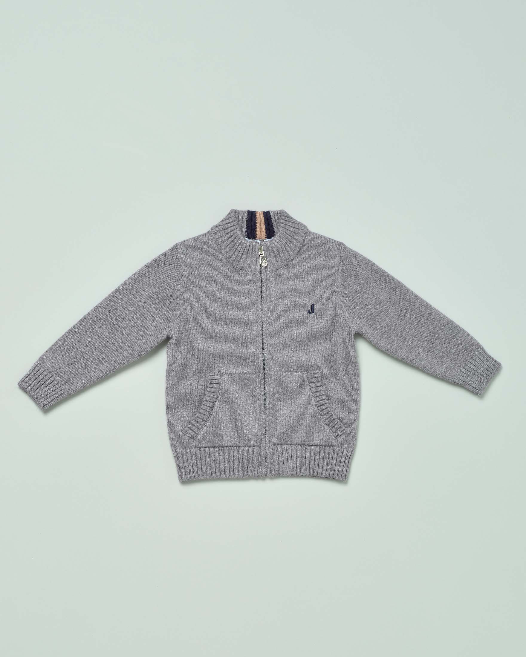 Magia Jeckerson grigia in viscosa con zip e colletto alto