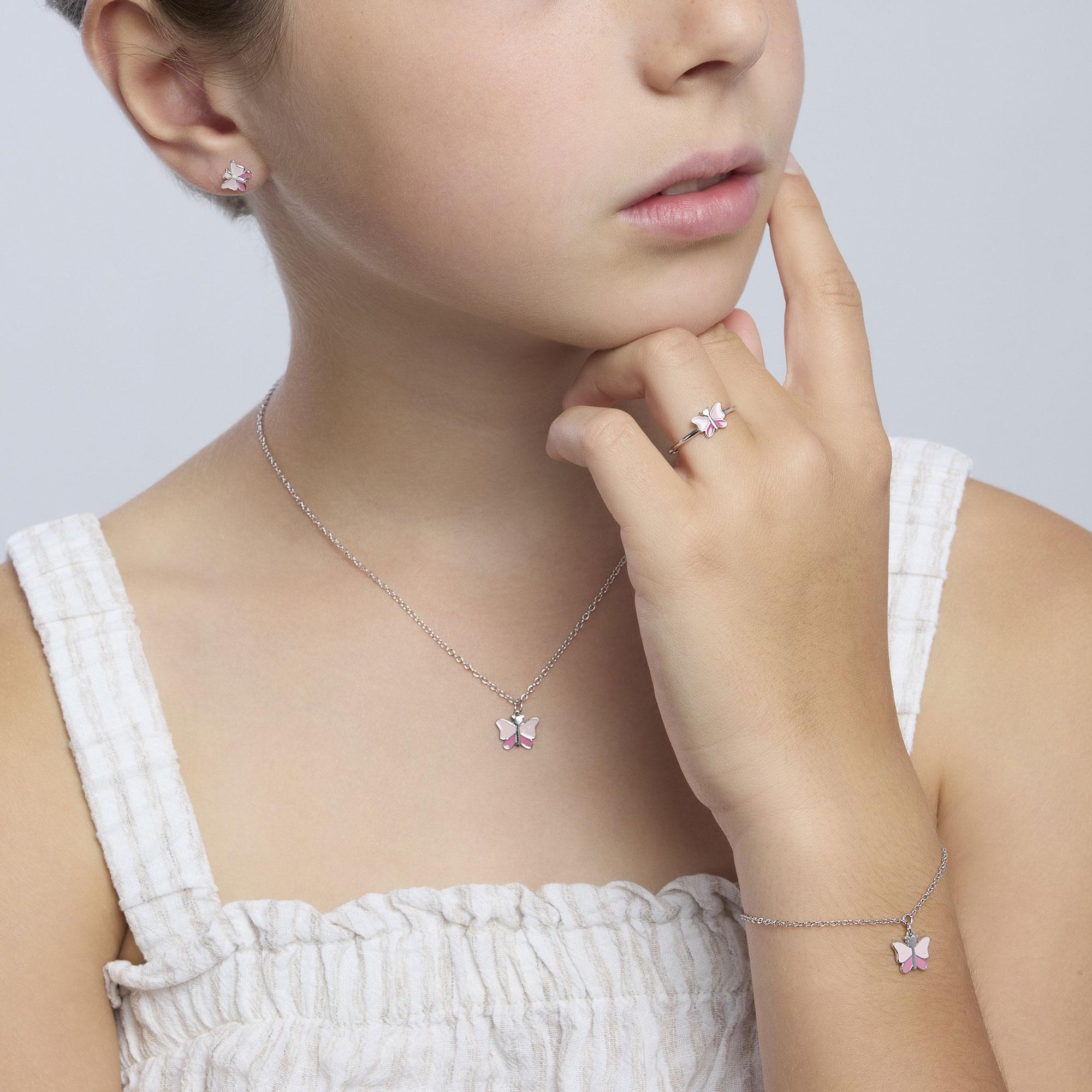 Bracciale in argento con farfalla - View1