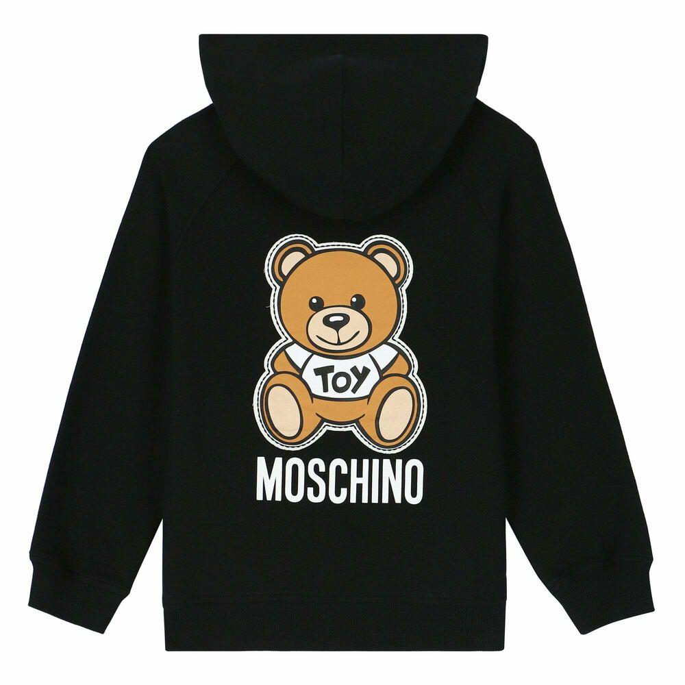 Felpa con hot sale zip moschino