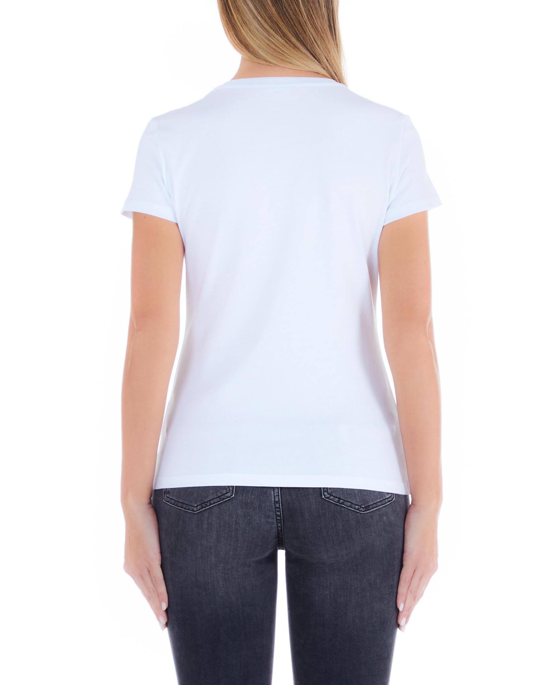 T-SHIRT BIANCA DA DONNA CON MANICHE CORTE TAGLIA XL