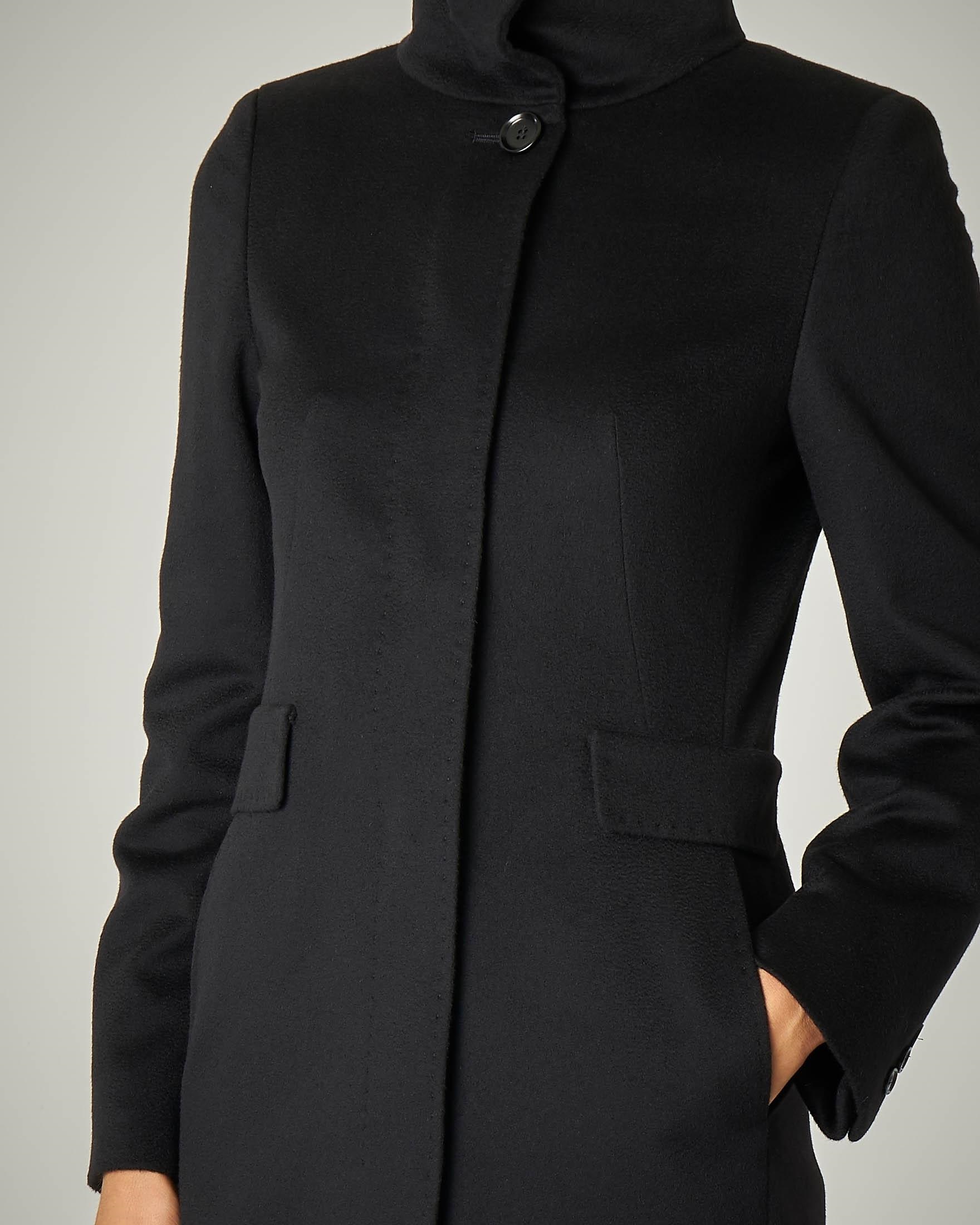 Cappotto lana outlet nero donna