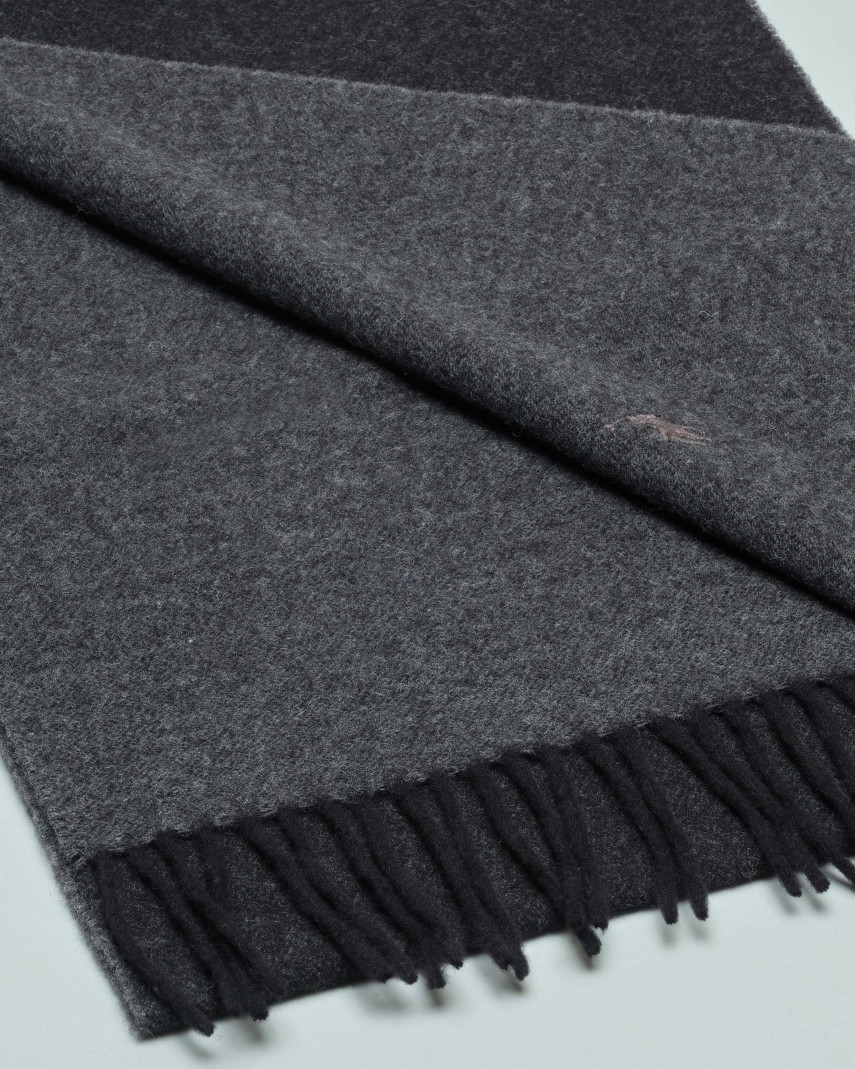 Freak Scene Foulard Quadrato In Cotone - Grigio-blu Con Frange, Leggero E Morbido, 100% Cotone